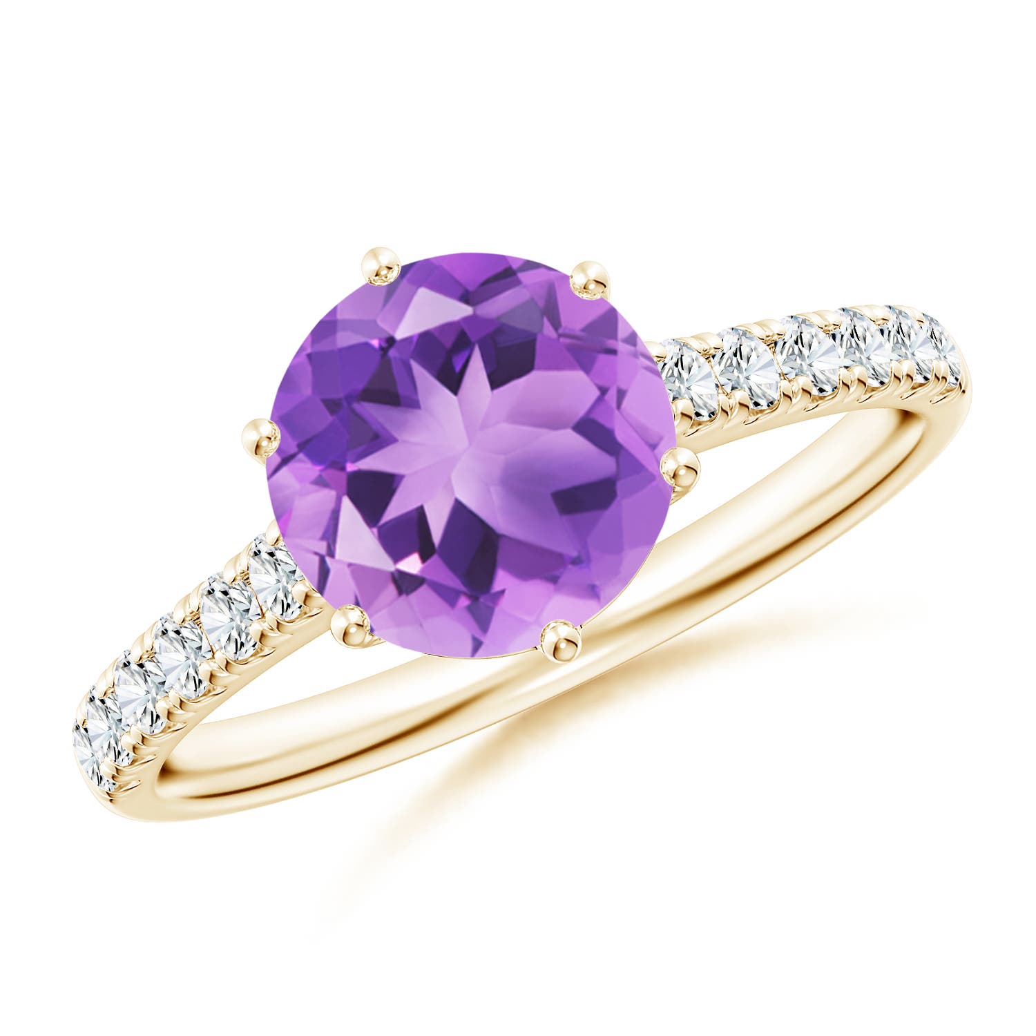 A - Amethyst / 2 CT / 14 KT Yellow Gold