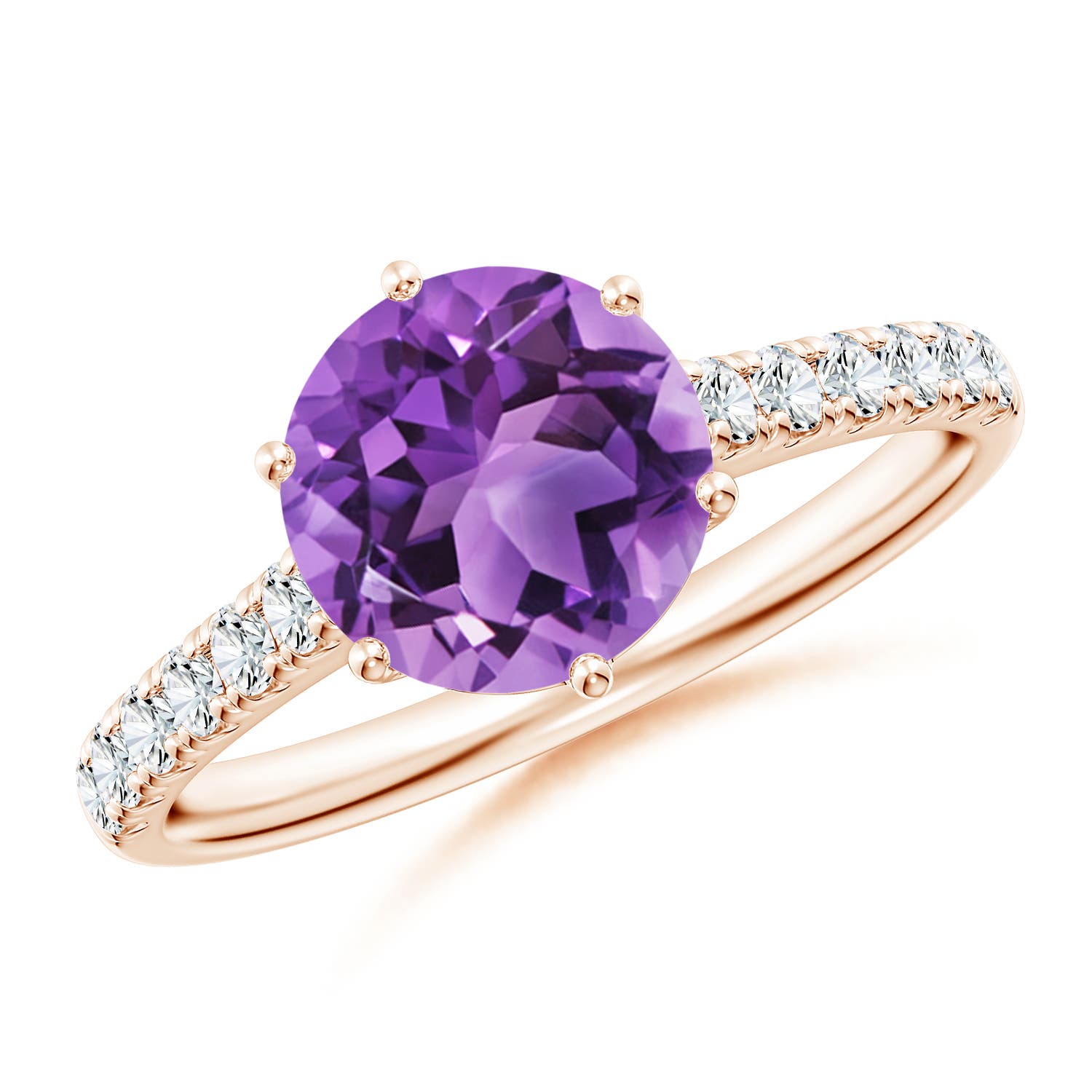 AA - Amethyst / 2 CT / 14 KT Rose Gold