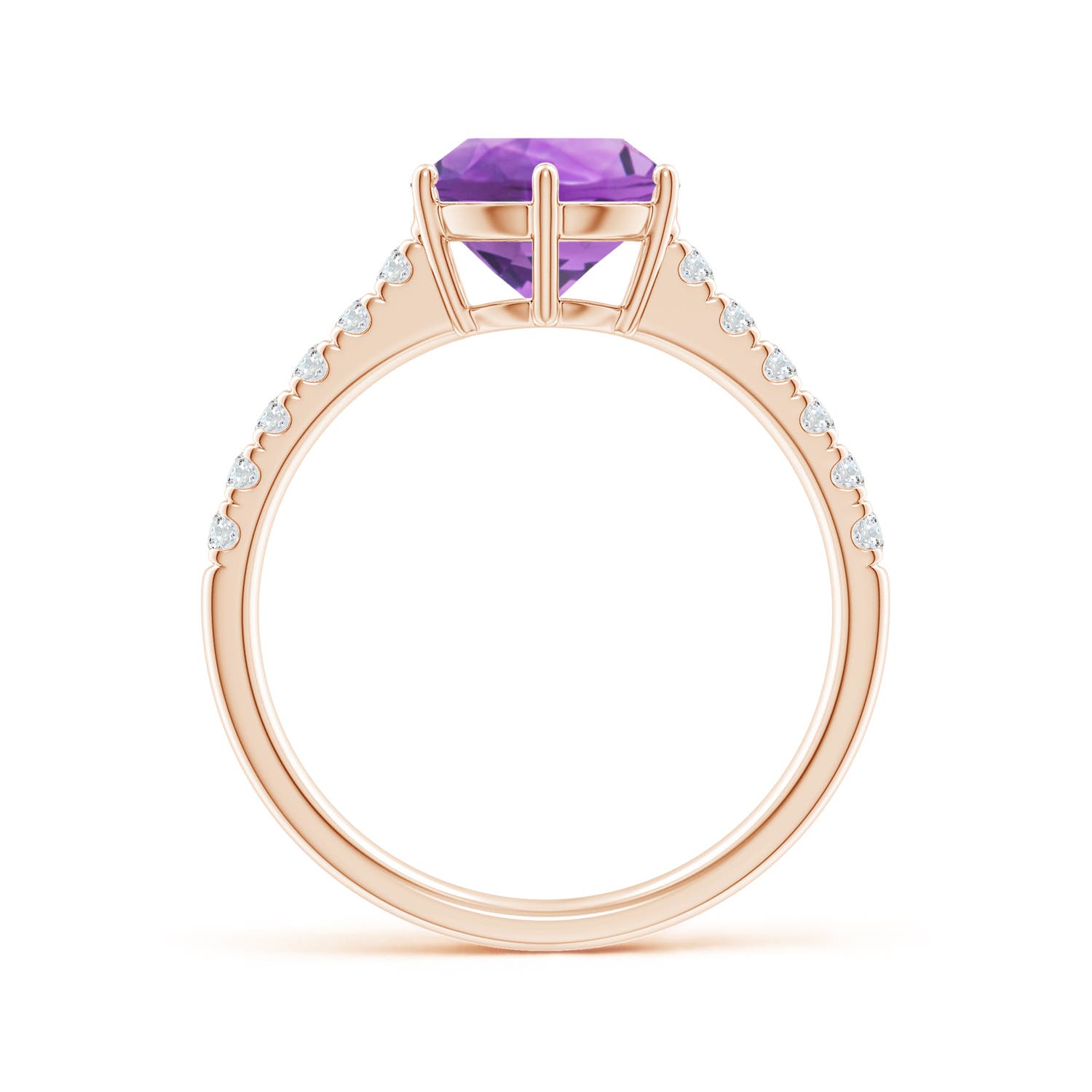 AA - Amethyst / 2 CT / 14 KT Rose Gold