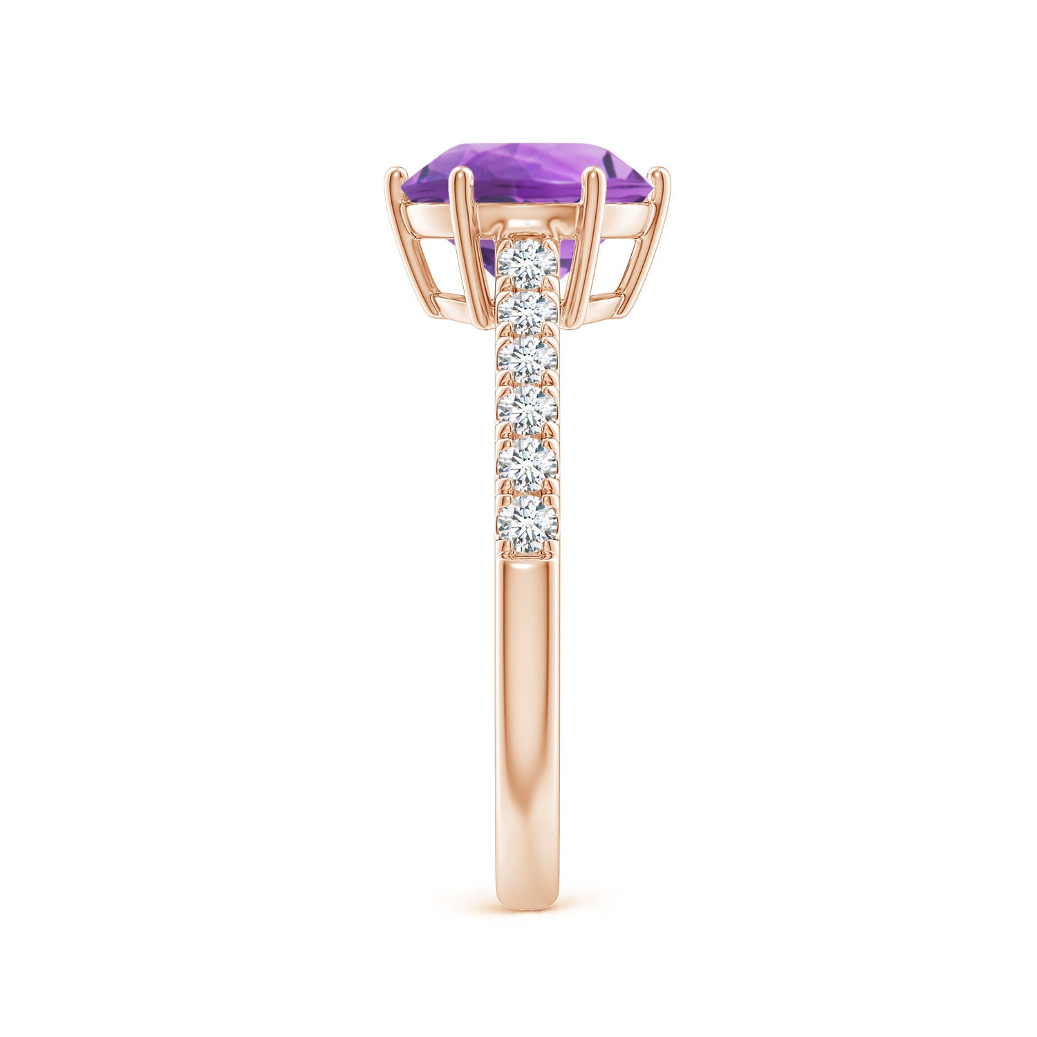 AA - Amethyst / 2 CT / 14 KT Rose Gold