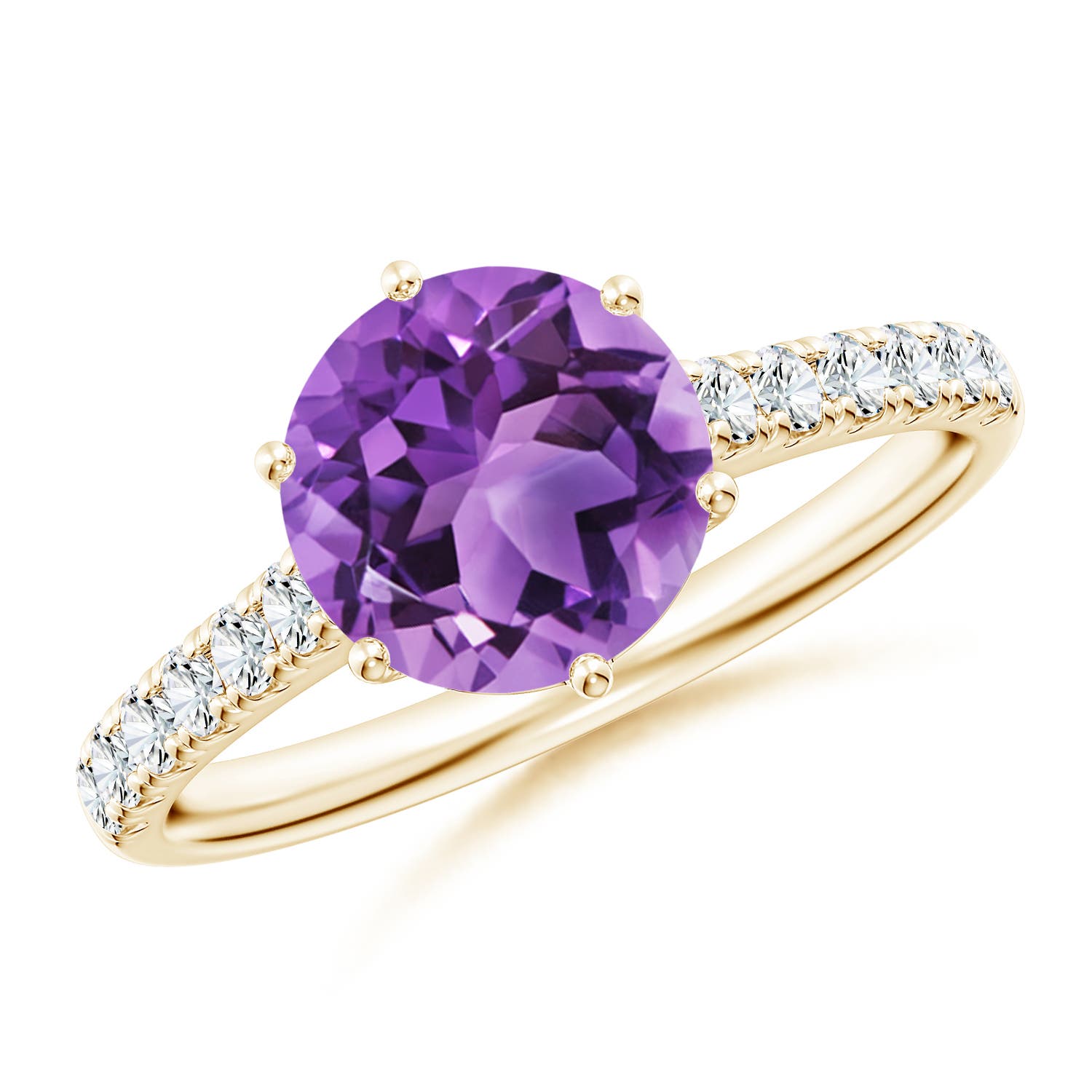 AA - Amethyst / 2 CT / 14 KT Yellow Gold