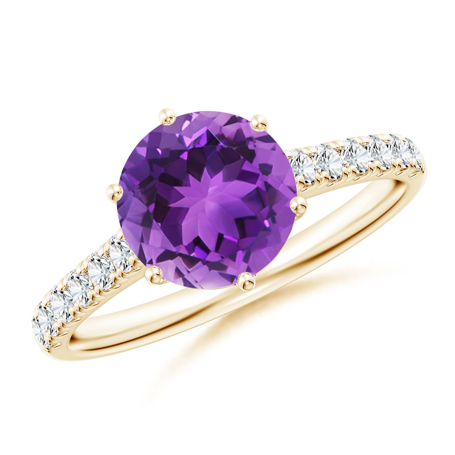 AAA - Amethyst / 2 CT / 14 KT Yellow Gold