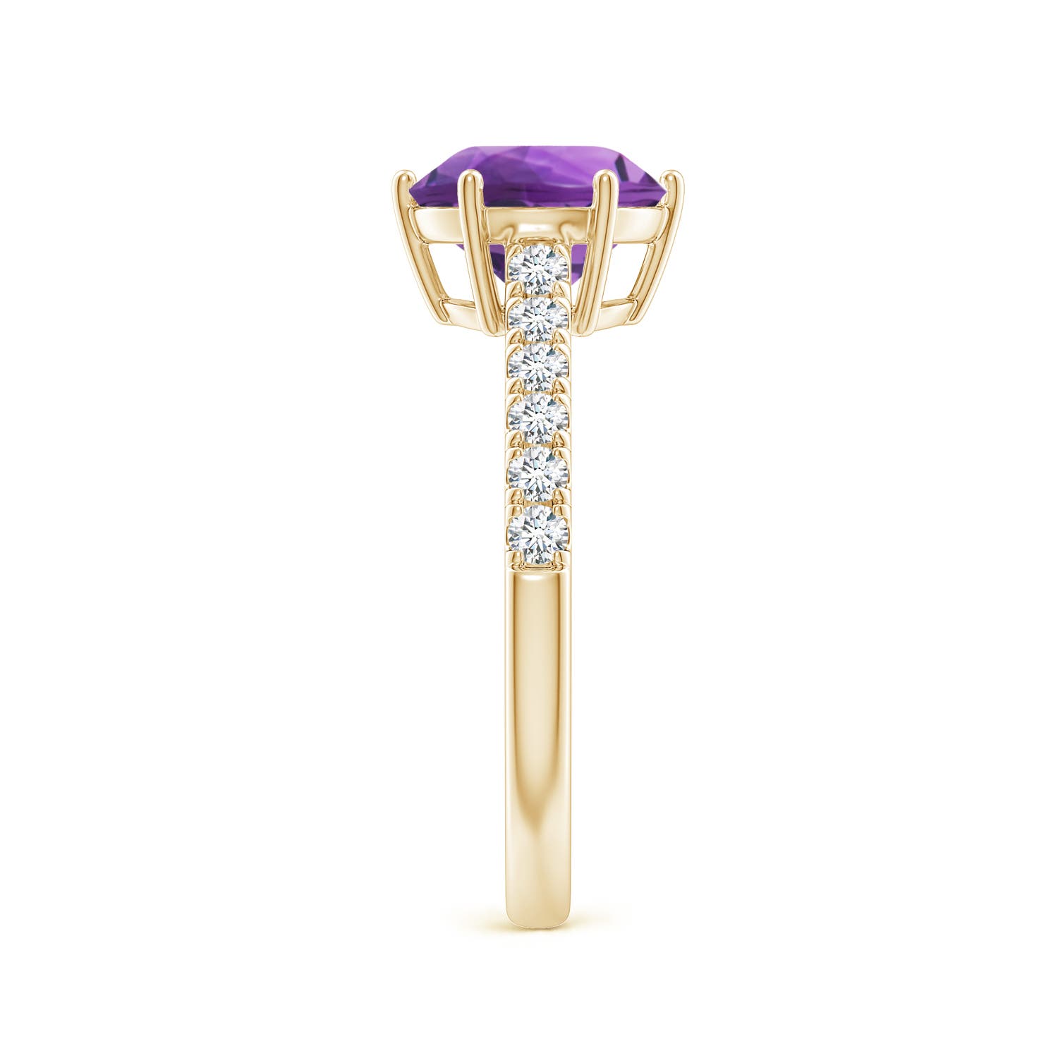 AAA - Amethyst / 2 CT / 14 KT Yellow Gold