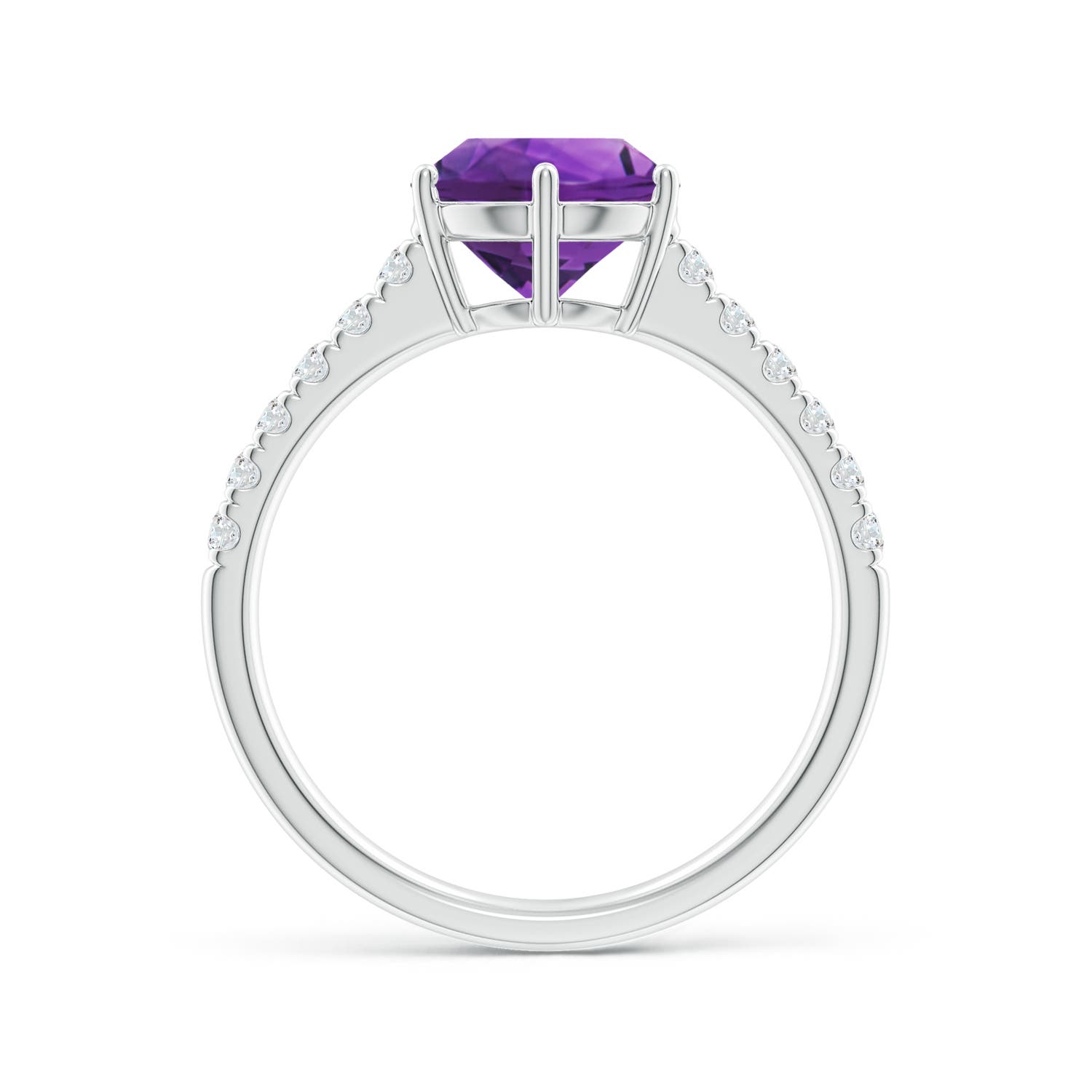 AAAA - Amethyst / 2 CT / 14 KT White Gold