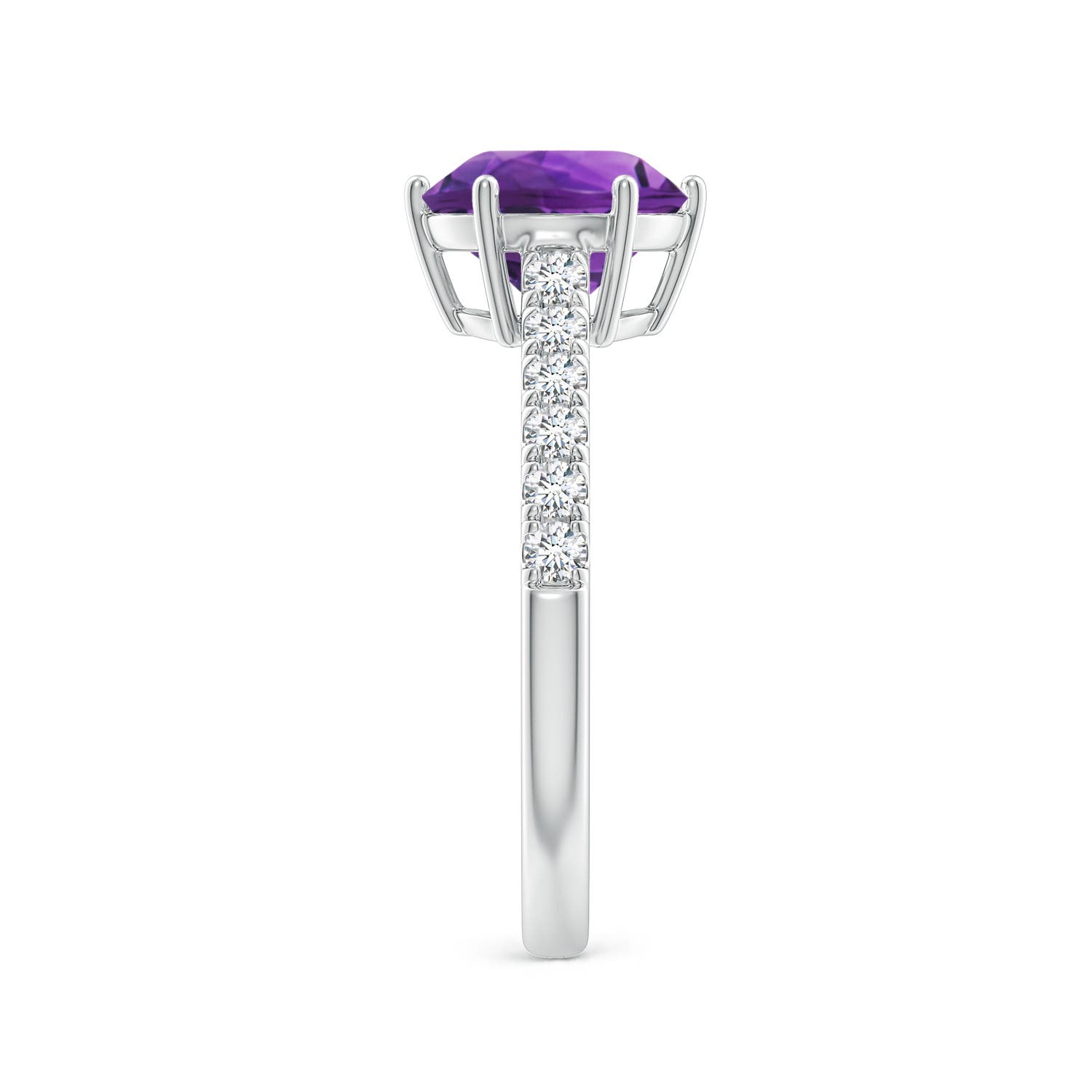 AAAA - Amethyst / 2 CT / 14 KT White Gold