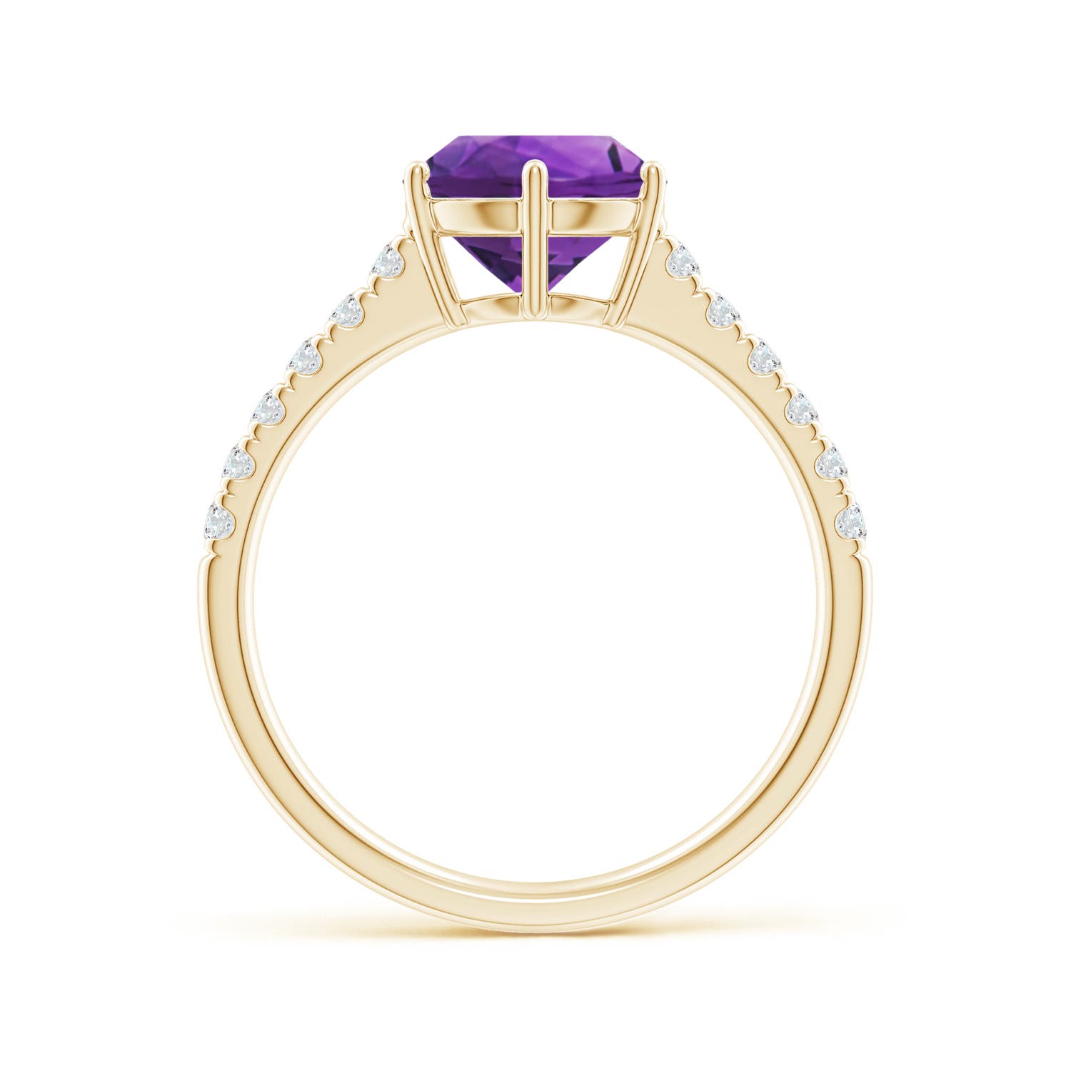 AAAA - Amethyst / 2 CT / 14 KT Yellow Gold