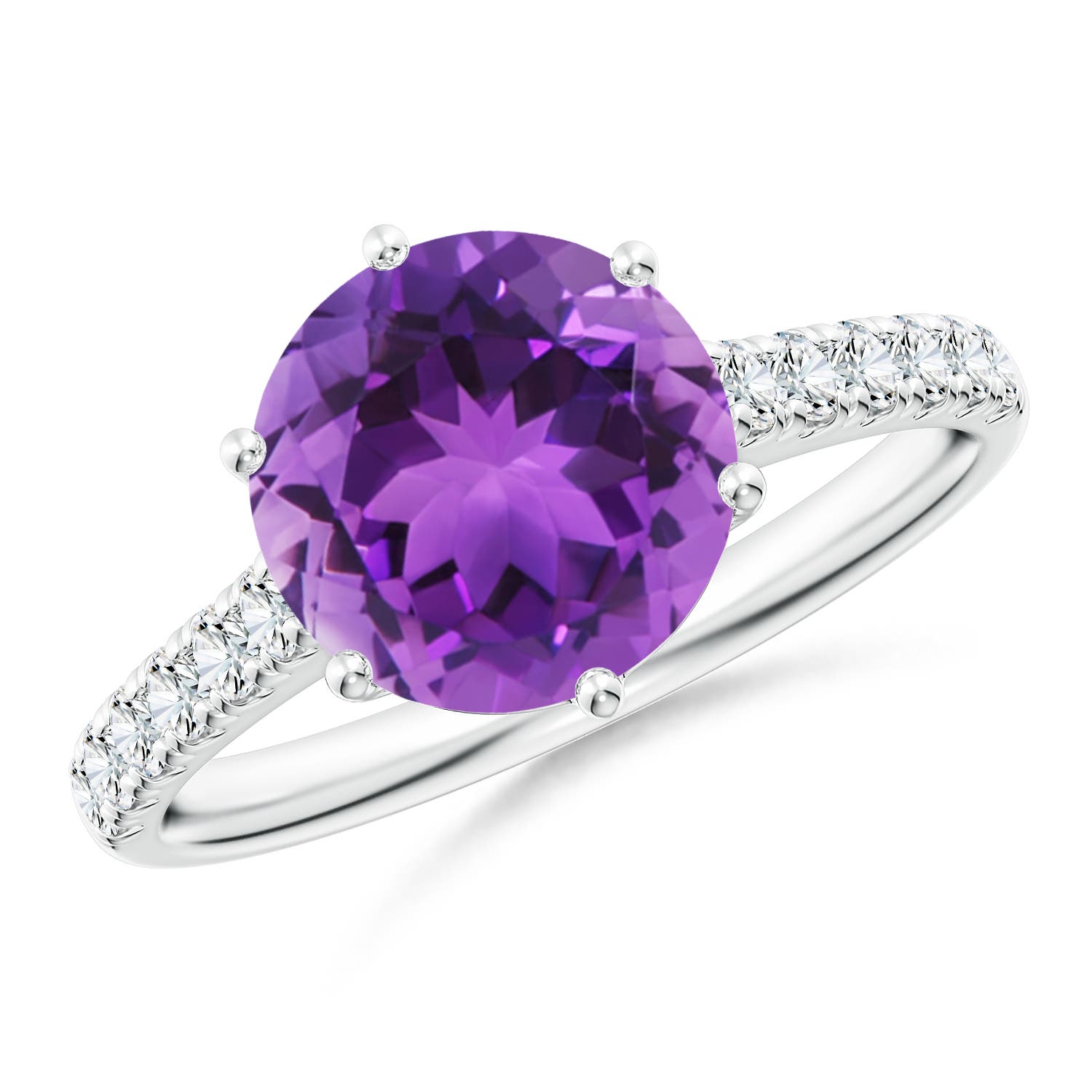 AAA - Amethyst / 2.75 CT / 14 KT White Gold