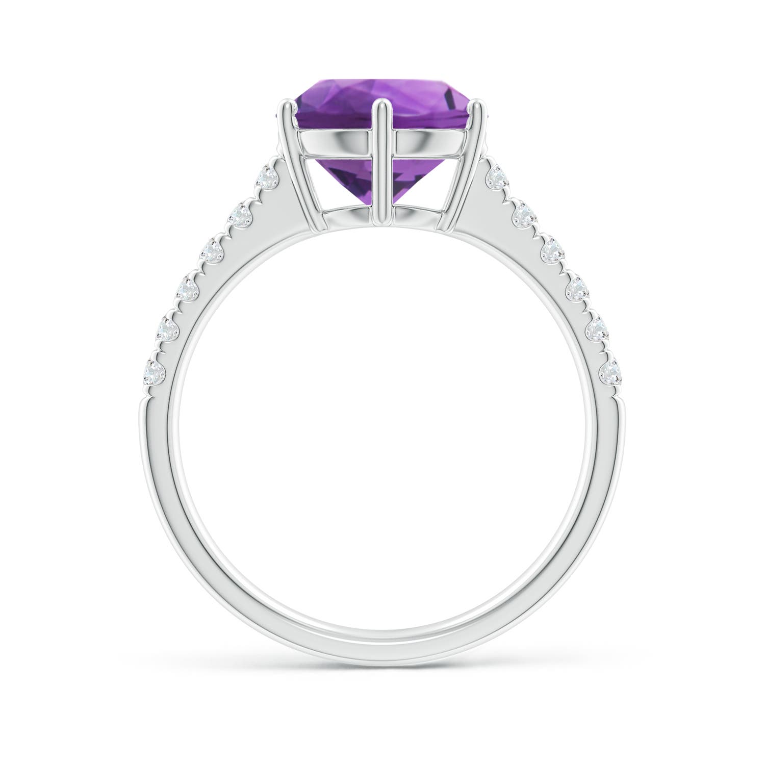 AAA - Amethyst / 2.75 CT / 14 KT White Gold