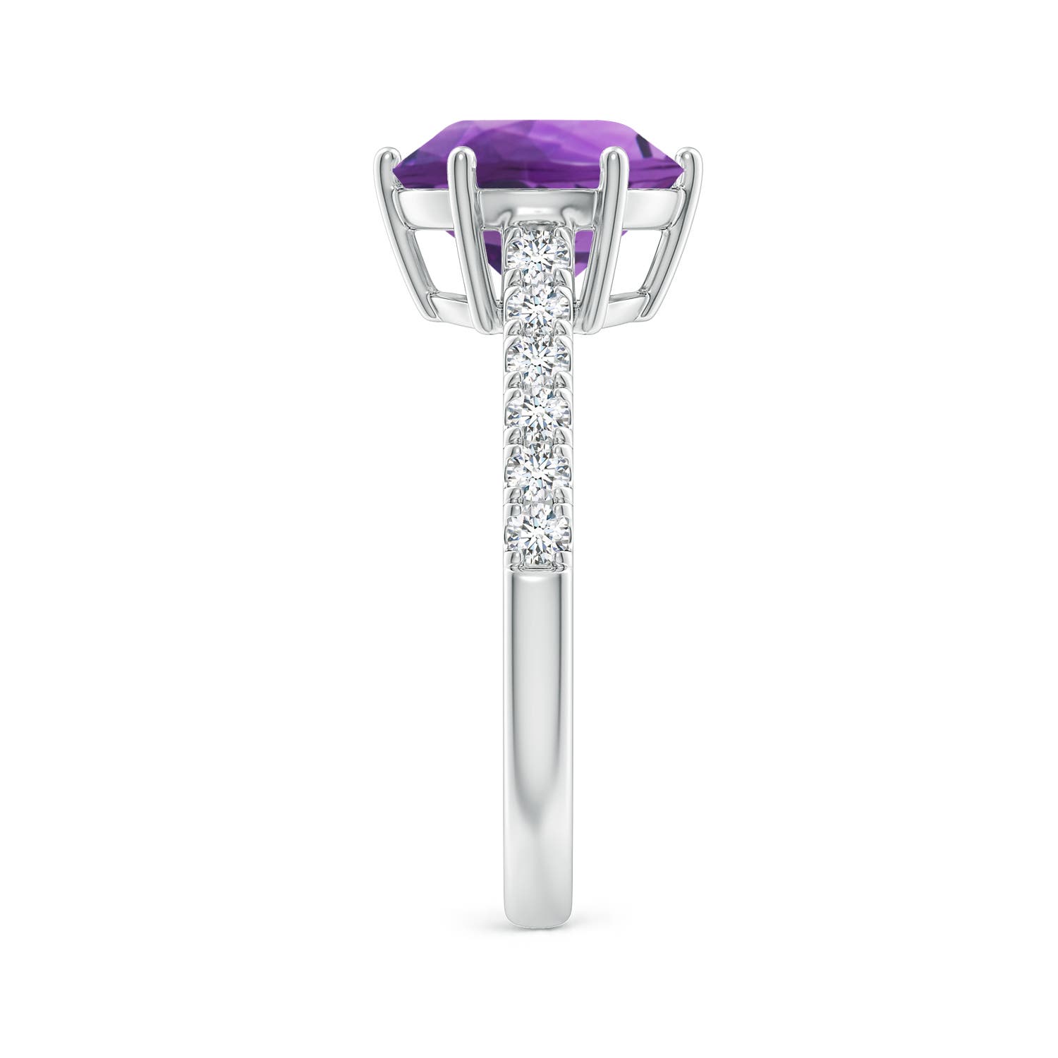 AAA - Amethyst / 2.75 CT / 14 KT White Gold