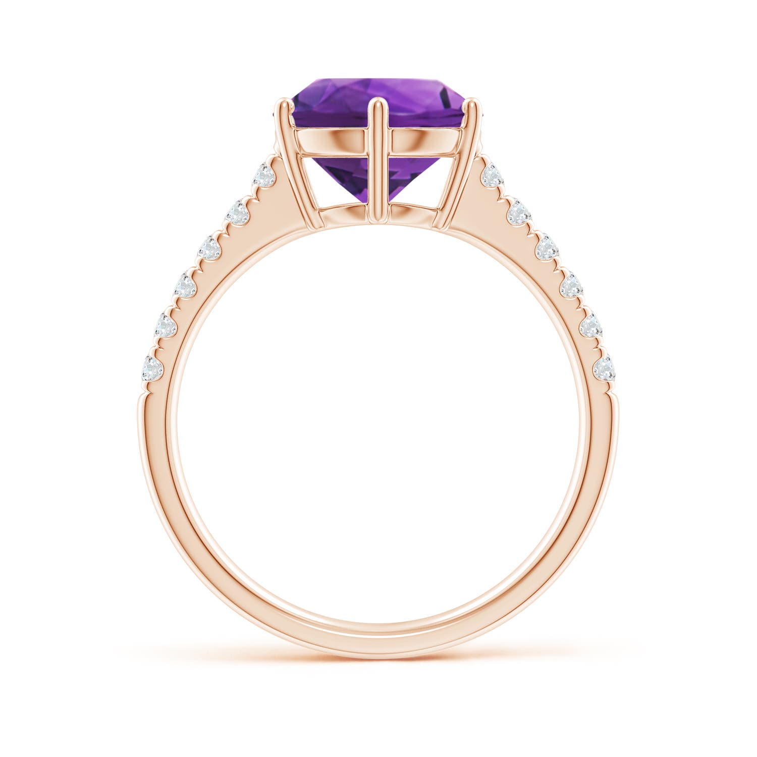 AAAA - Amethyst / 2.75 CT / 14 KT Rose Gold