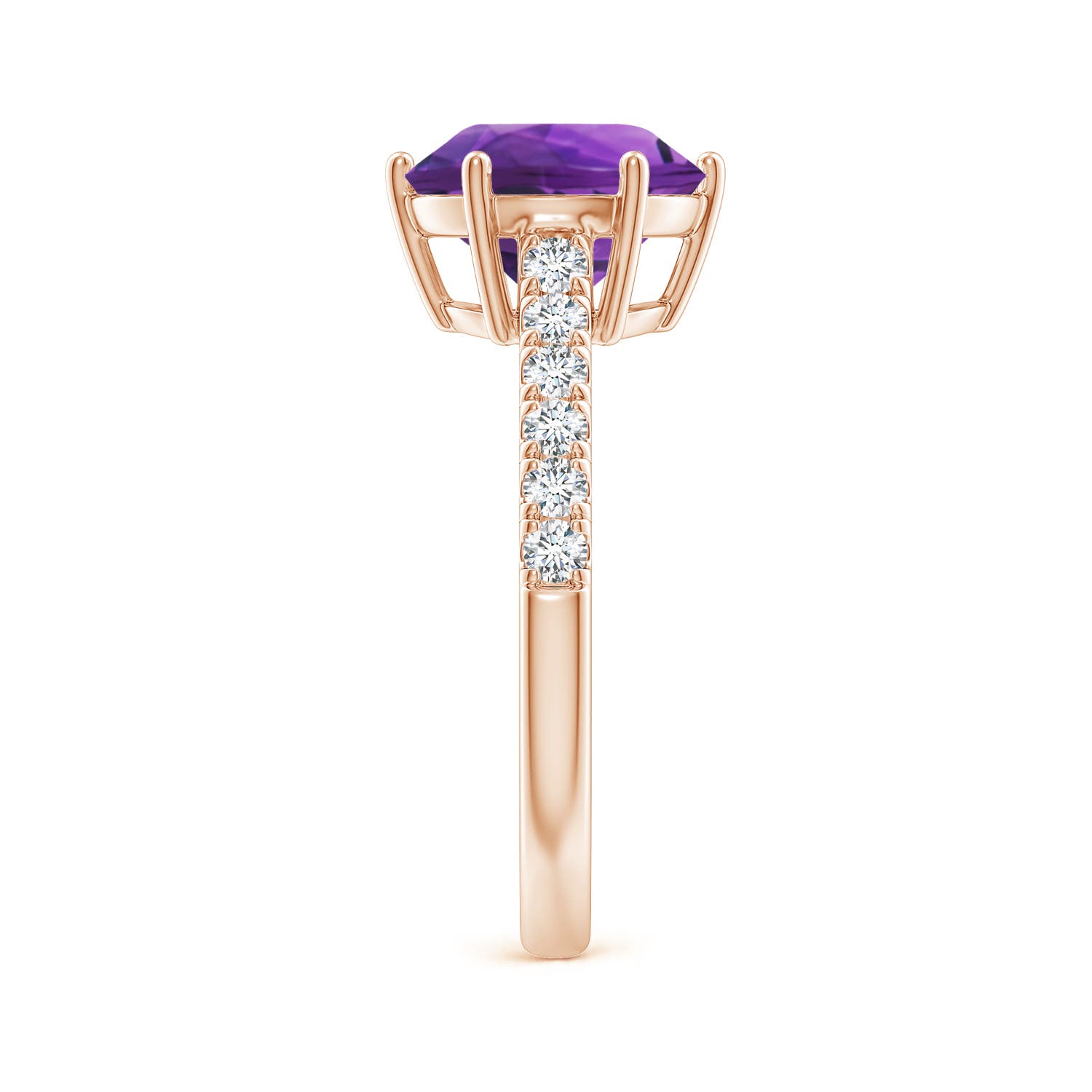 AAAA - Amethyst / 2.75 CT / 14 KT Rose Gold