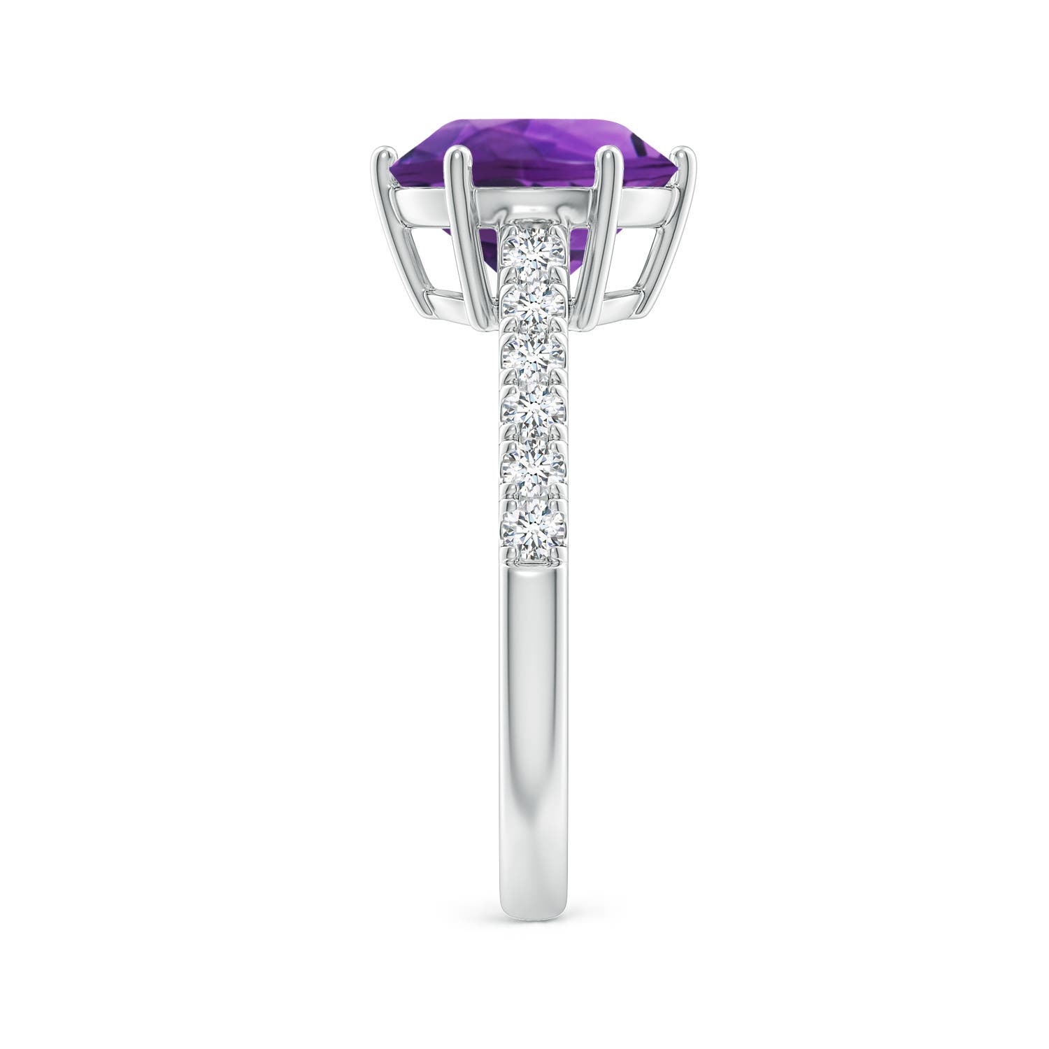 AAAA - Amethyst / 2.75 CT / 14 KT White Gold