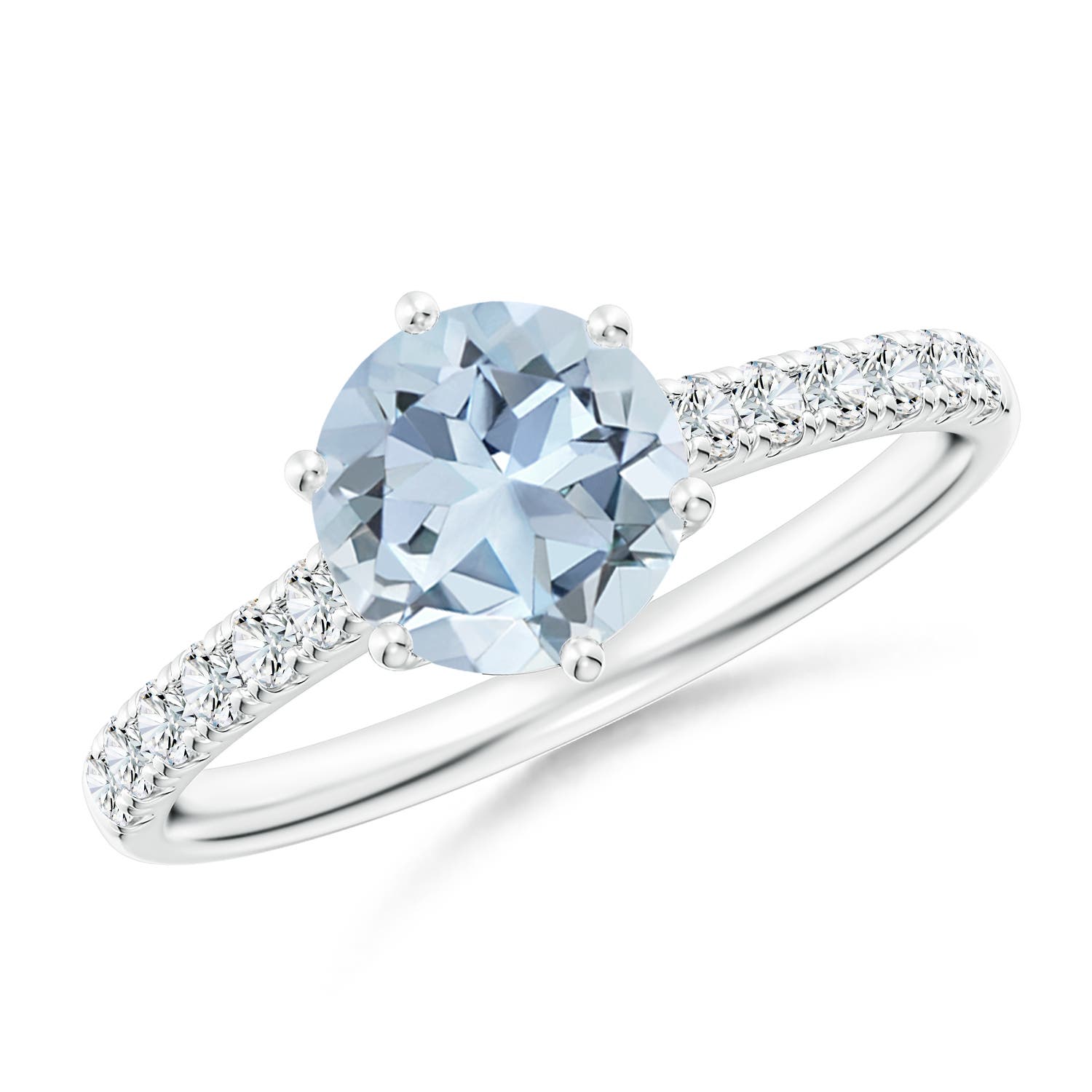 A - Aquamarine / 1.37 CT / 14 KT White Gold