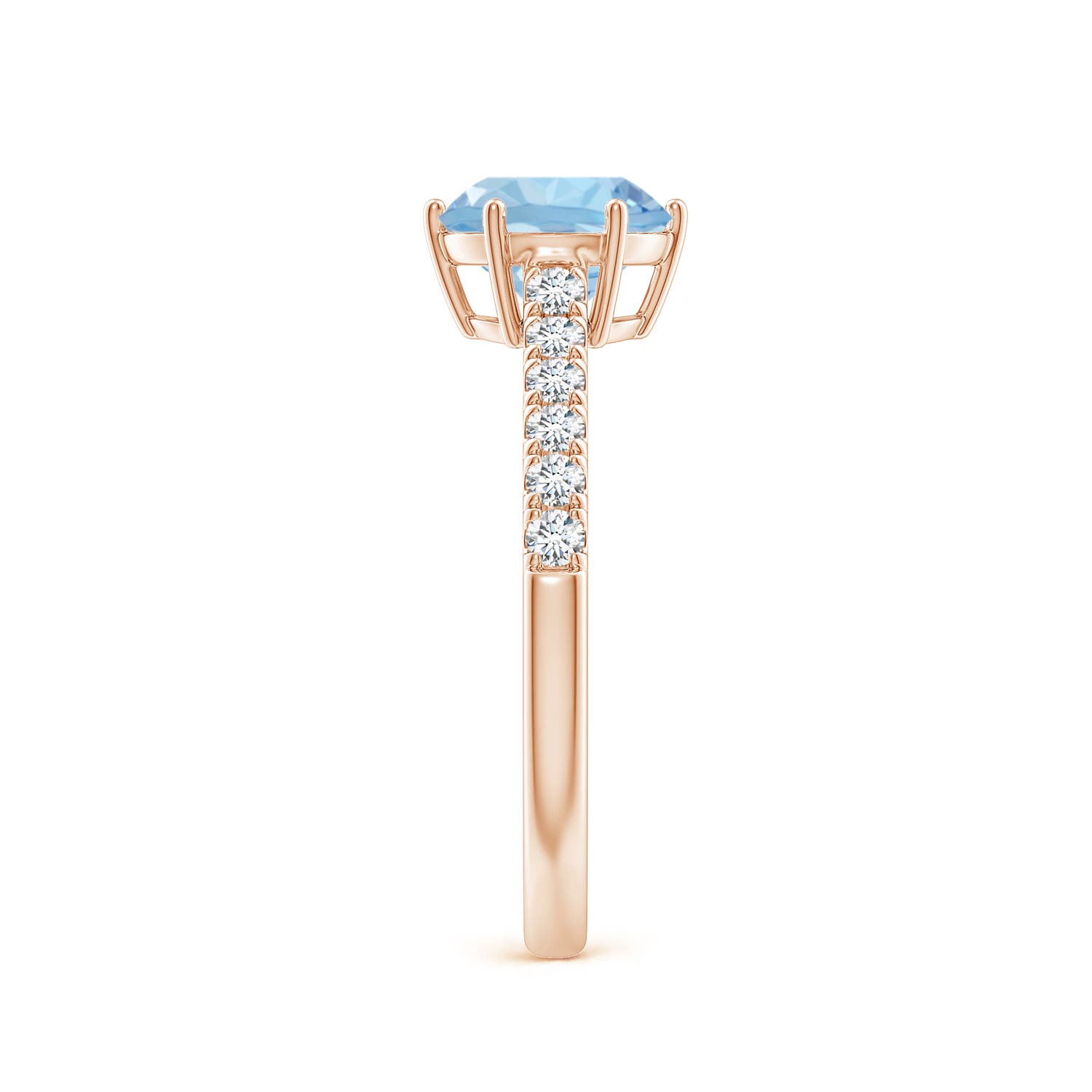 AAA - Aquamarine / 1.37 CT / 14 KT Rose Gold