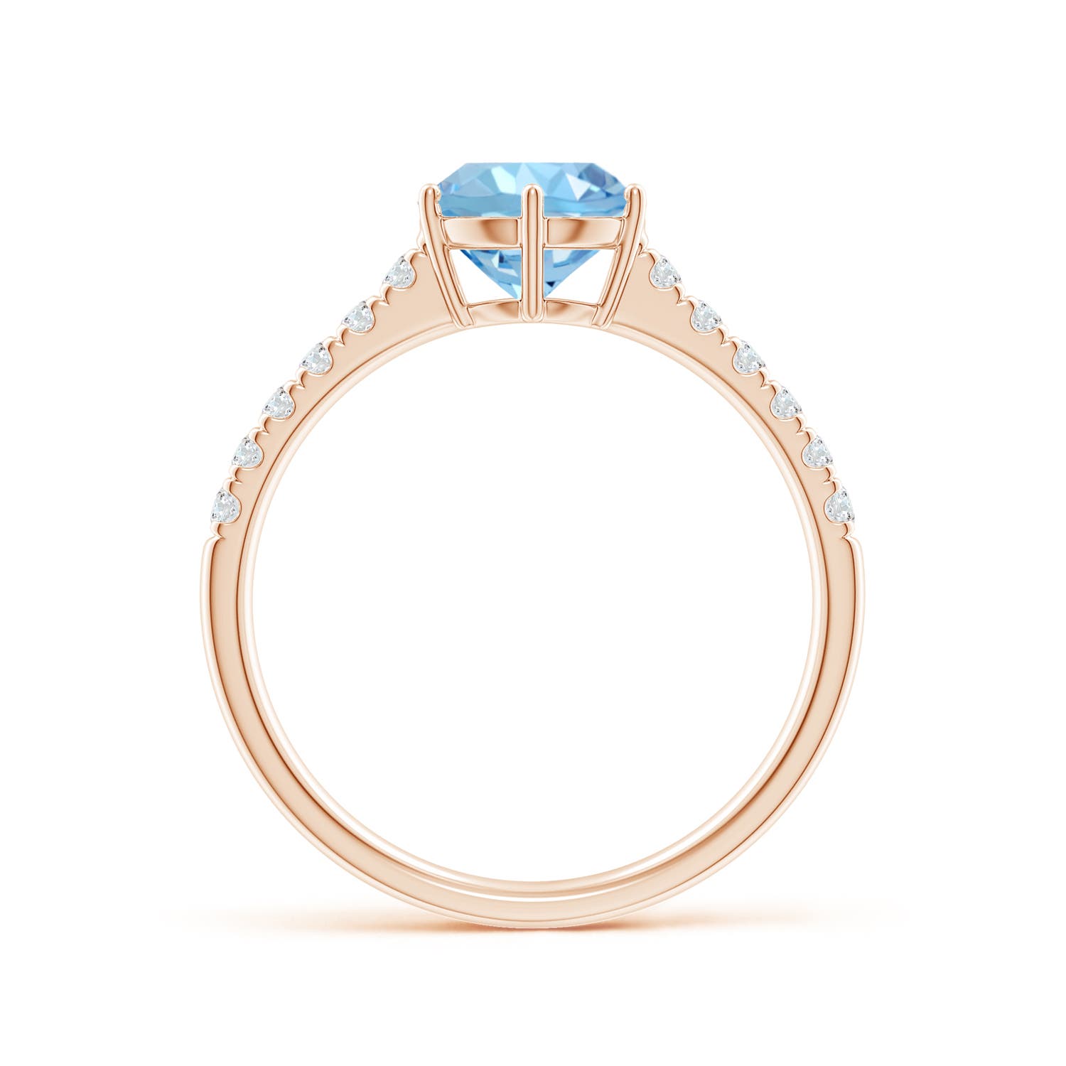 AAAA - Aquamarine / 1.37 CT / 14 KT Rose Gold