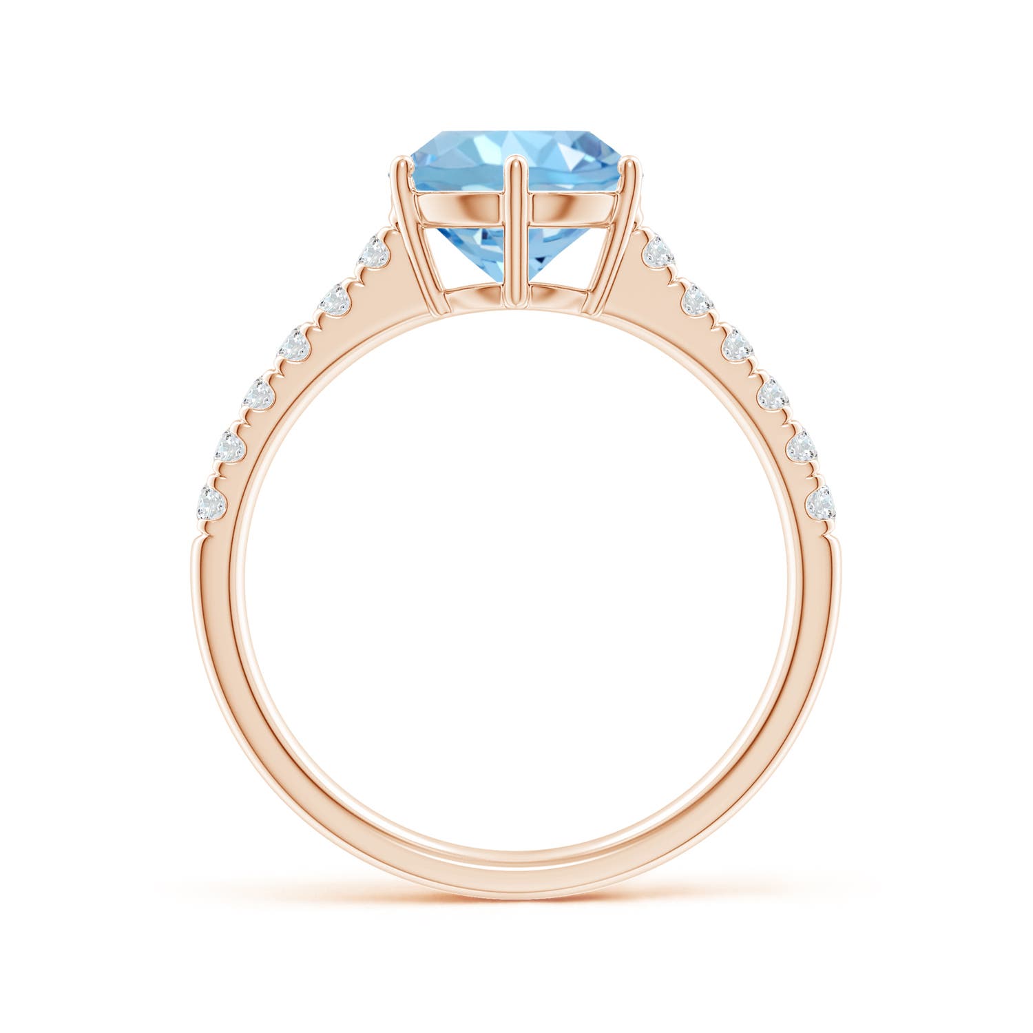 AAAA - Aquamarine / 1.9 CT / 14 KT Rose Gold