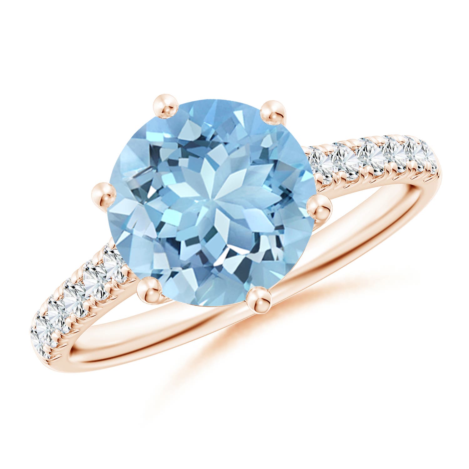 AAAA - Aquamarine / 2.6 CT / 14 KT Rose Gold