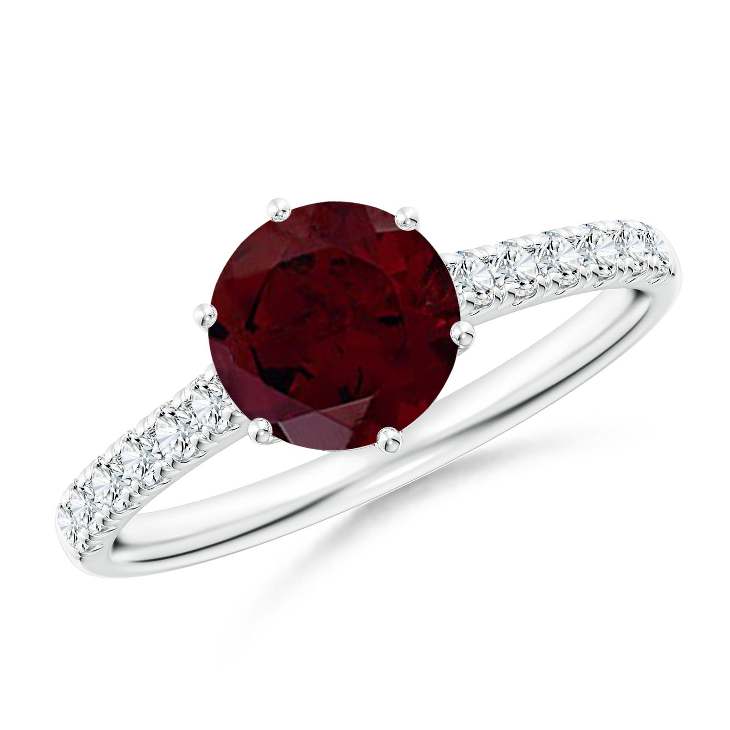 A - Garnet / 1.75 CT / 14 KT White Gold