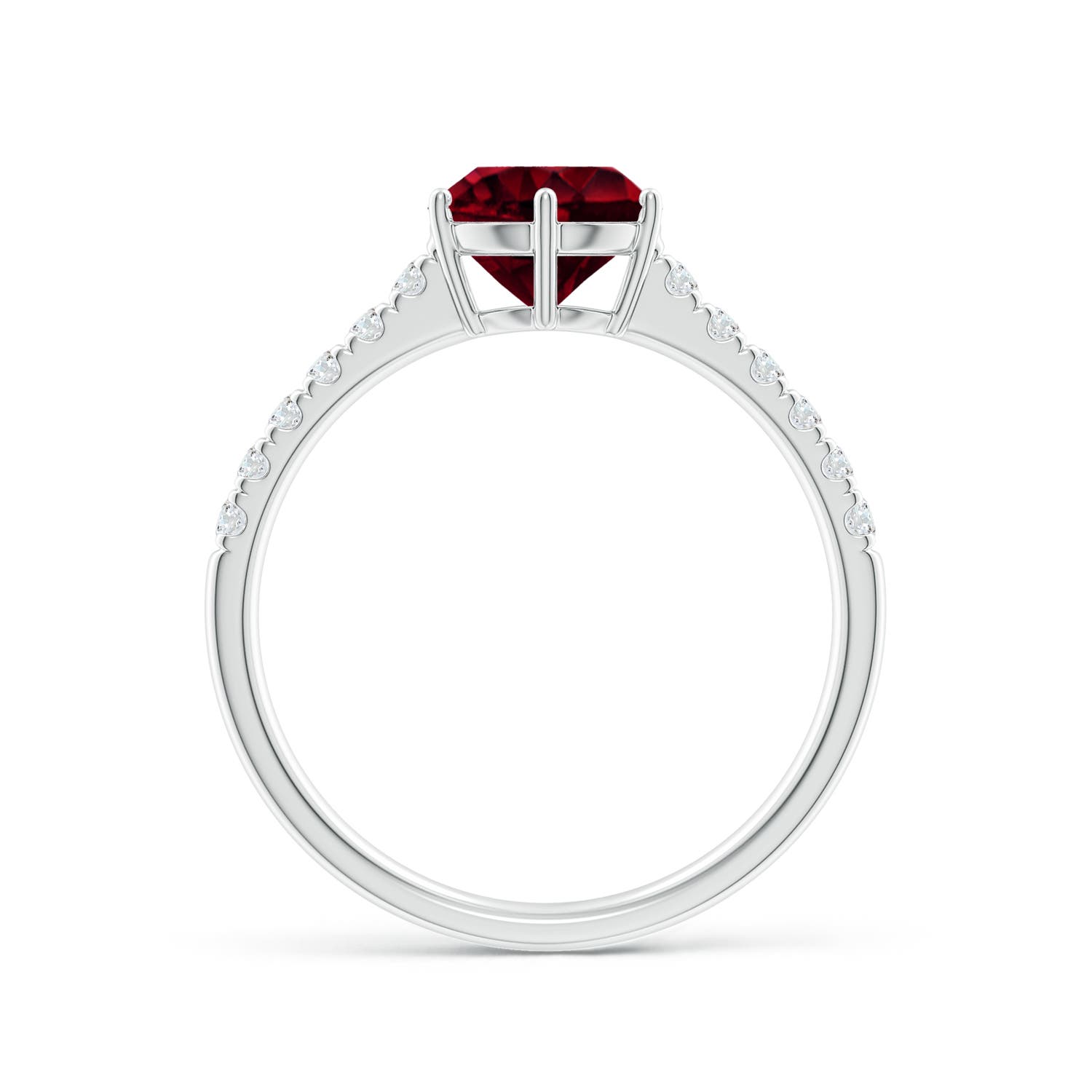 A - Garnet / 1.75 CT / 14 KT White Gold