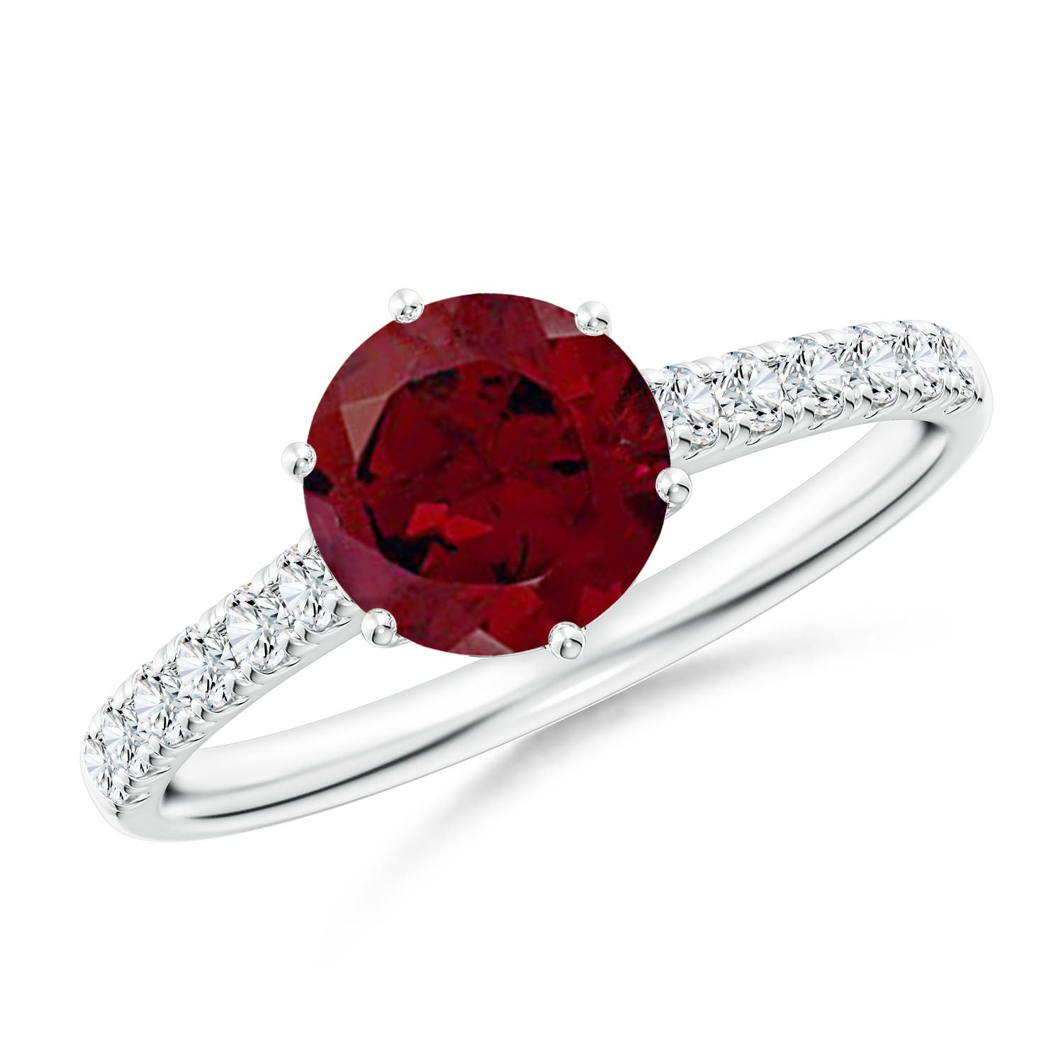 AA - Garnet / 1.75 CT / 14 KT White Gold