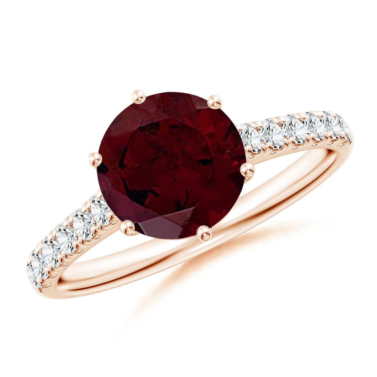 A - Garnet / 2.5 CT / 14 KT Rose Gold