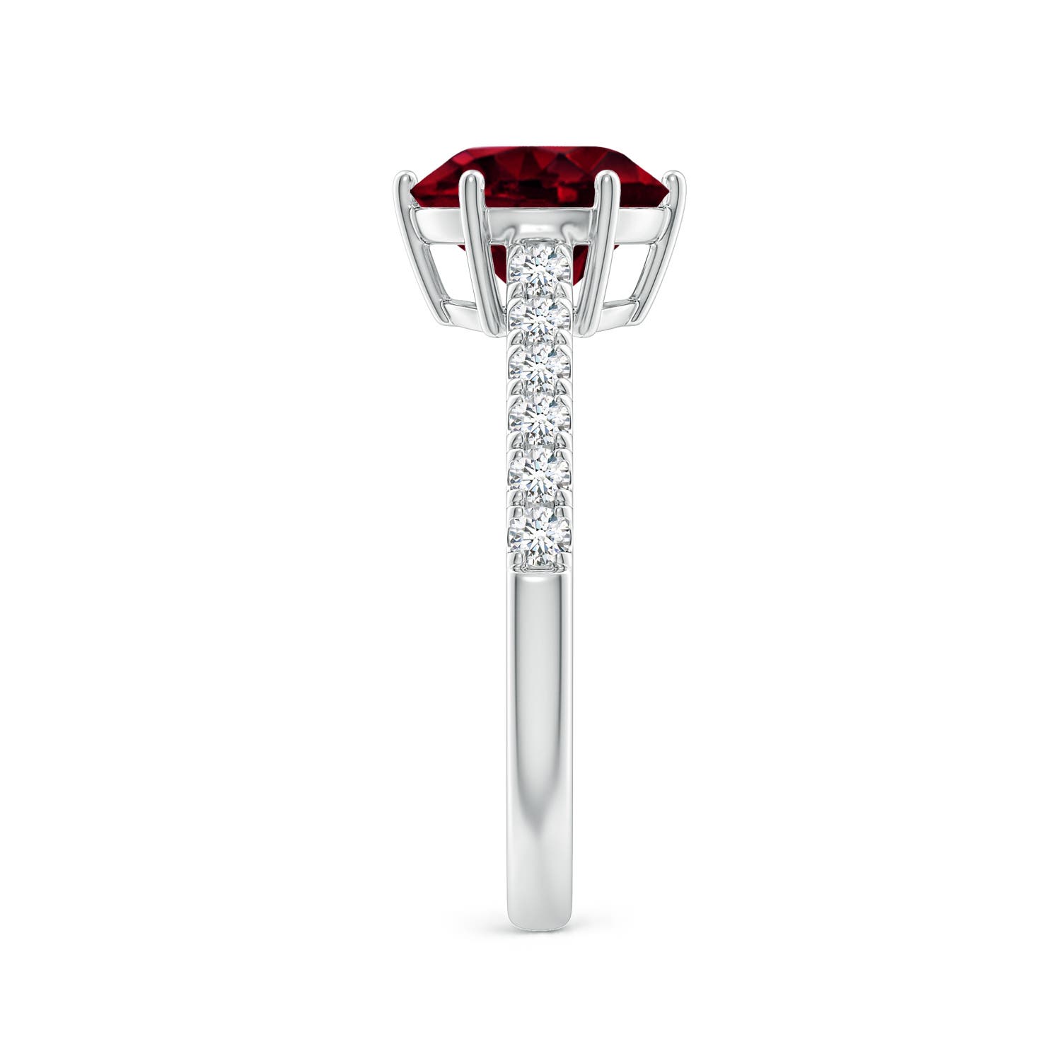 A - Garnet / 2.5 CT / 14 KT White Gold