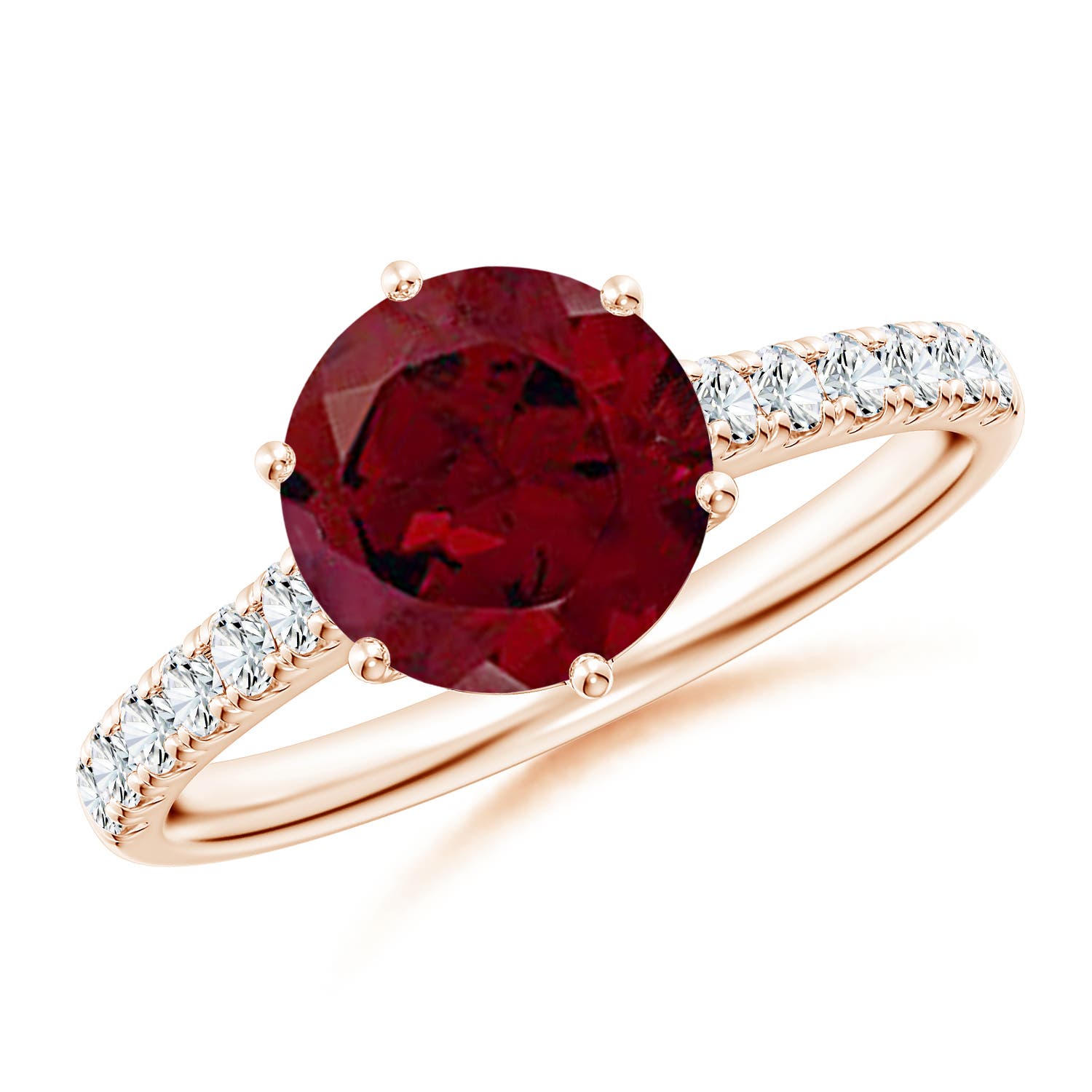 AA - Garnet / 2.5 CT / 14 KT Rose Gold