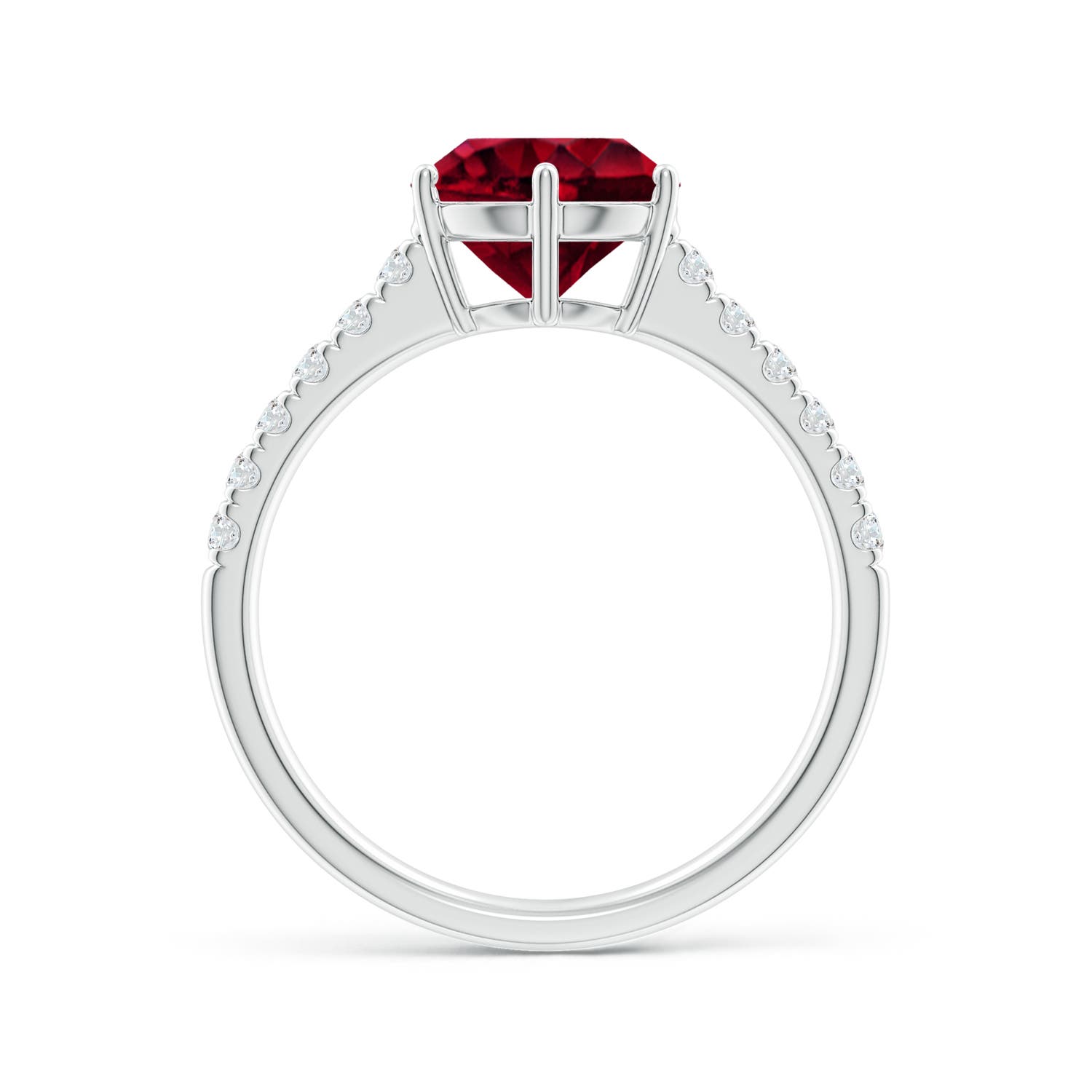 AA - Garnet / 2.5 CT / 14 KT White Gold