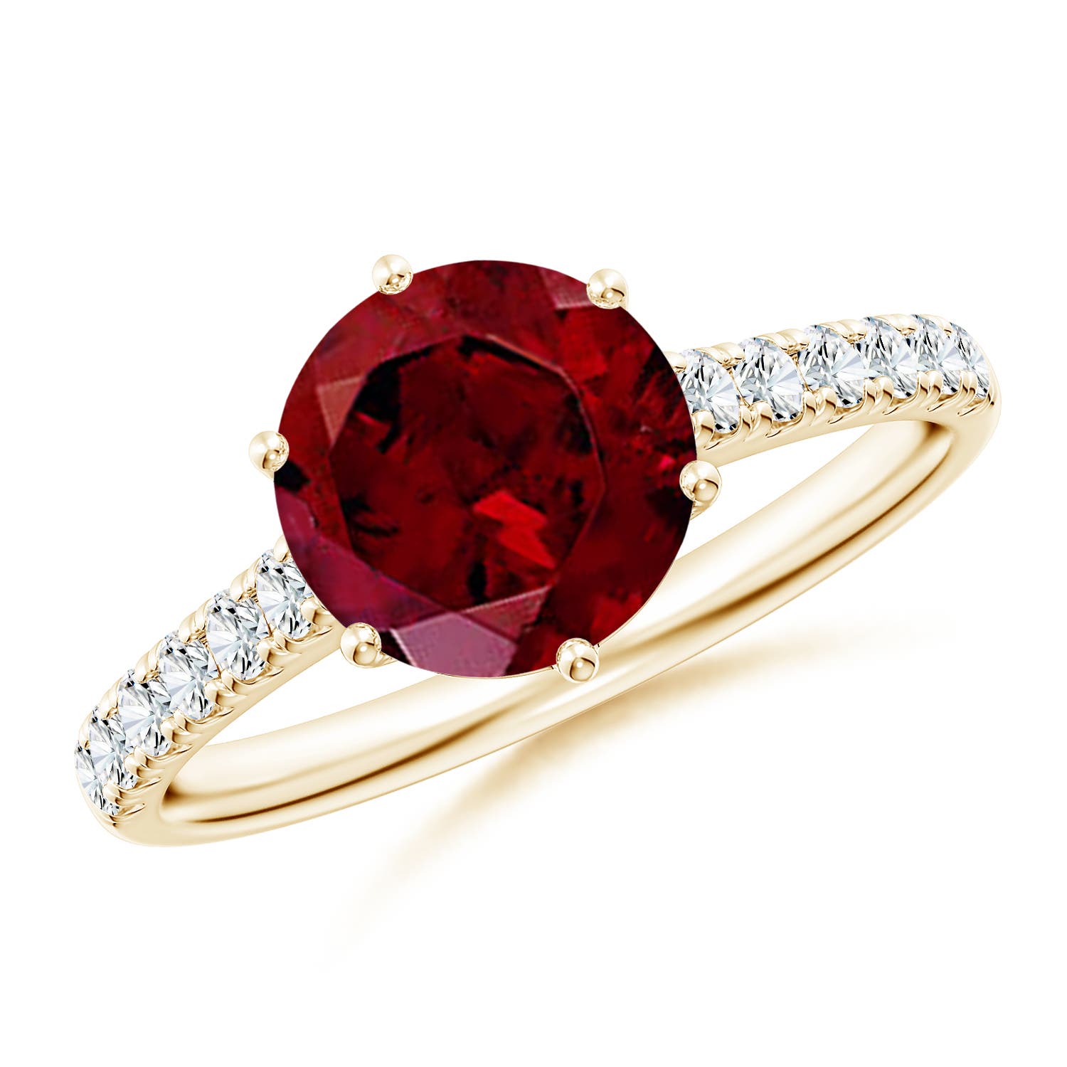 AAA - Garnet / 2.5 CT / 14 KT Yellow Gold