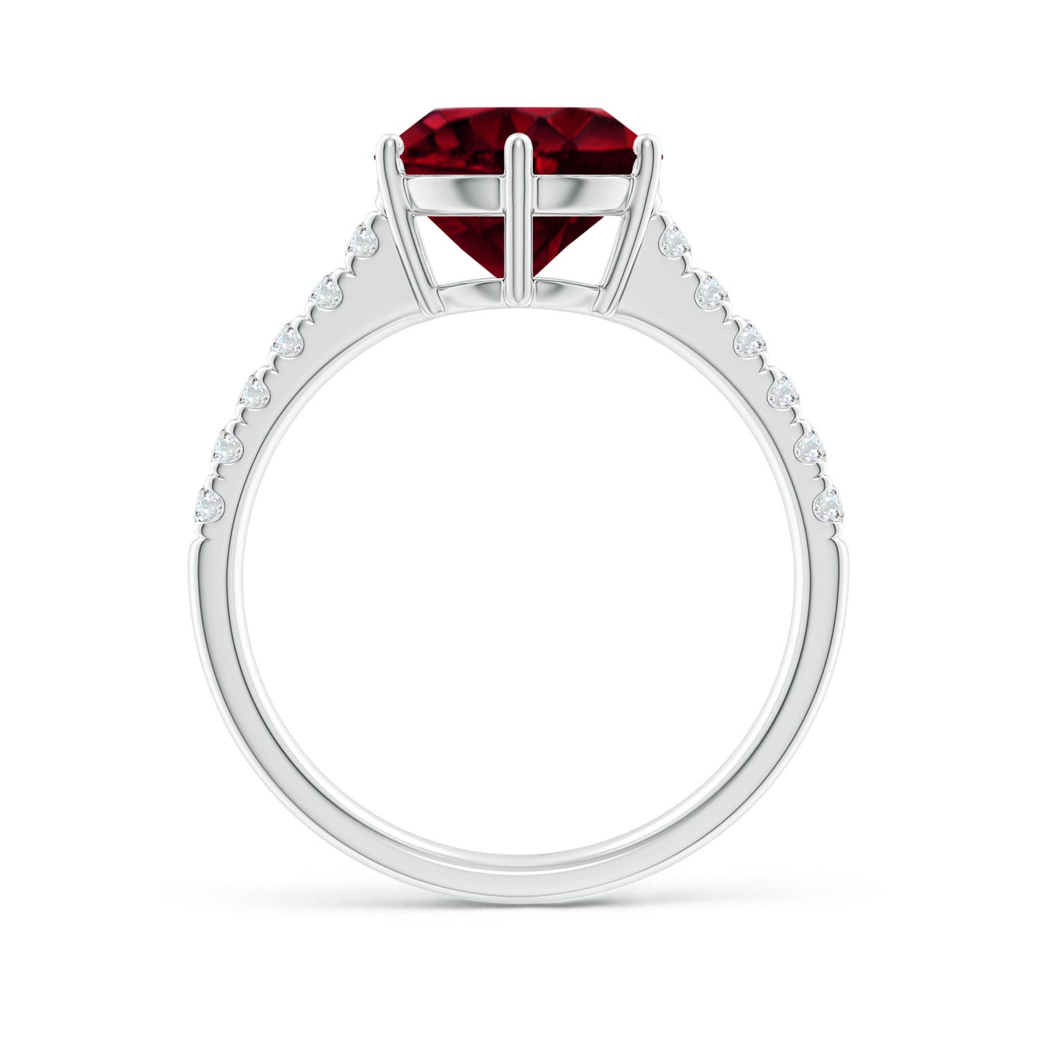 A - Garnet / 3.5 CT / 14 KT White Gold