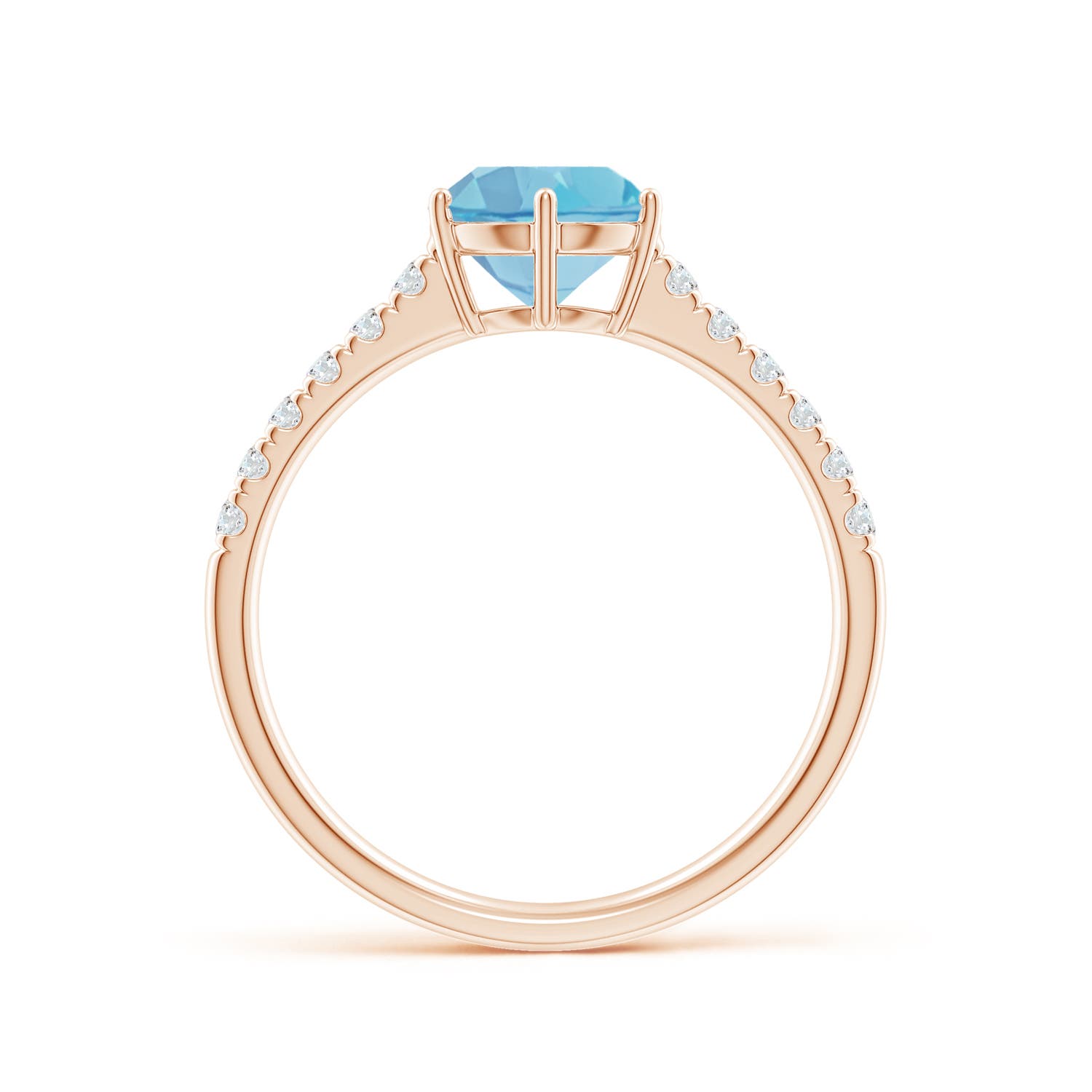 A - Swiss Blue Topaz / 1.8 CT / 14 KT Rose Gold