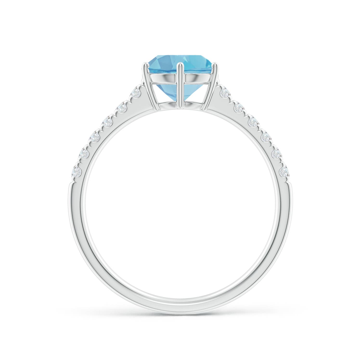 A - Swiss Blue Topaz / 1.8 CT / 14 KT White Gold