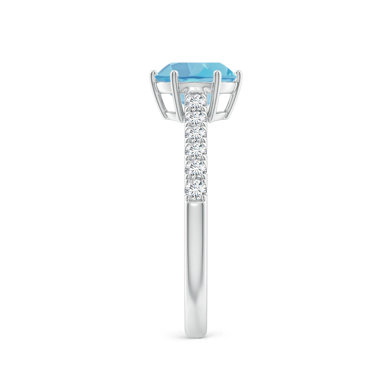 A - Swiss Blue Topaz / 1.8 CT / 14 KT White Gold