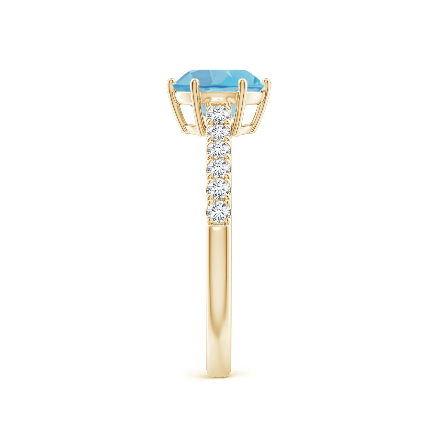 A - Swiss Blue Topaz / 1.8 CT / 14 KT Yellow Gold