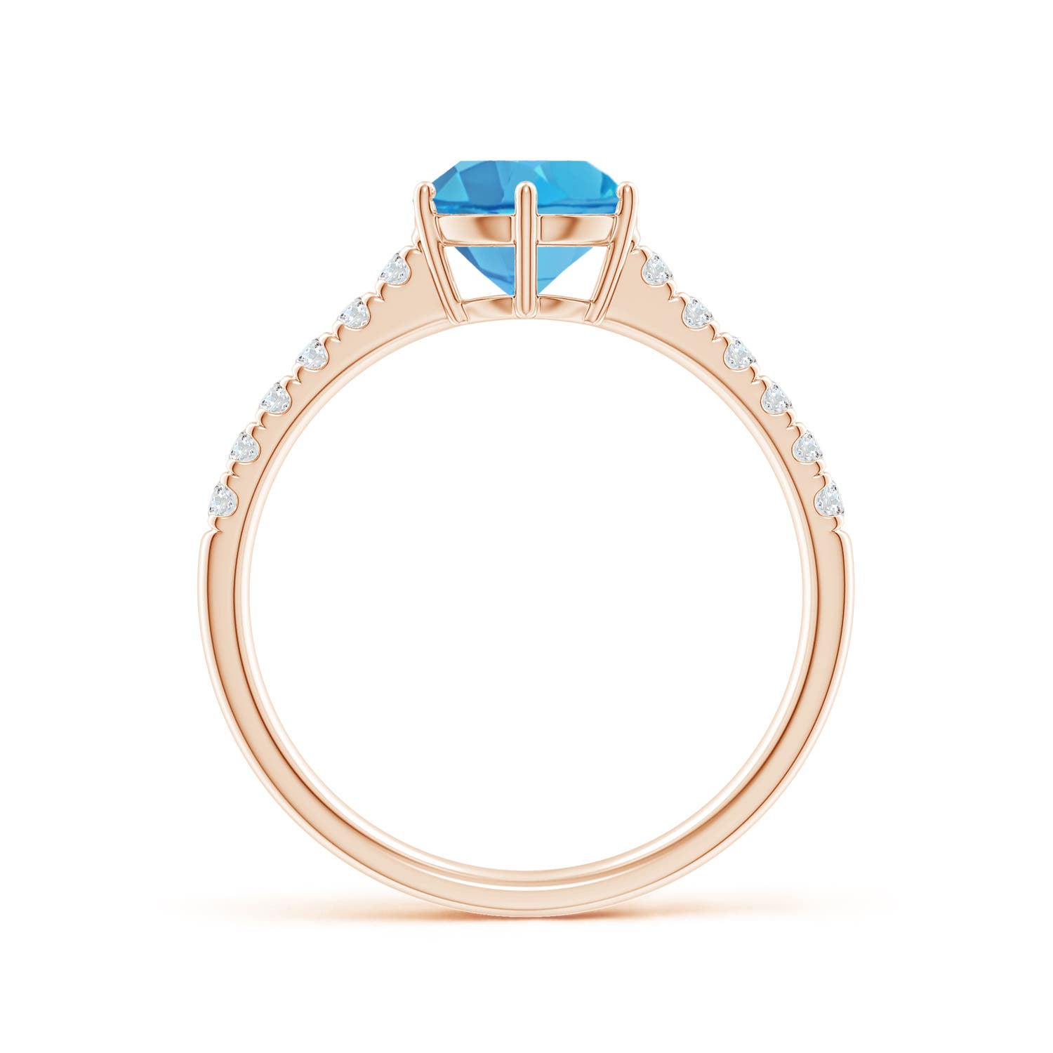 AA - Swiss Blue Topaz / 1.8 CT / 14 KT Rose Gold