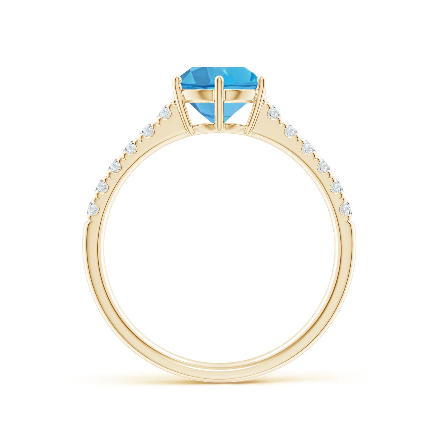 AA - Swiss Blue Topaz / 1.8 CT / 14 KT Yellow Gold