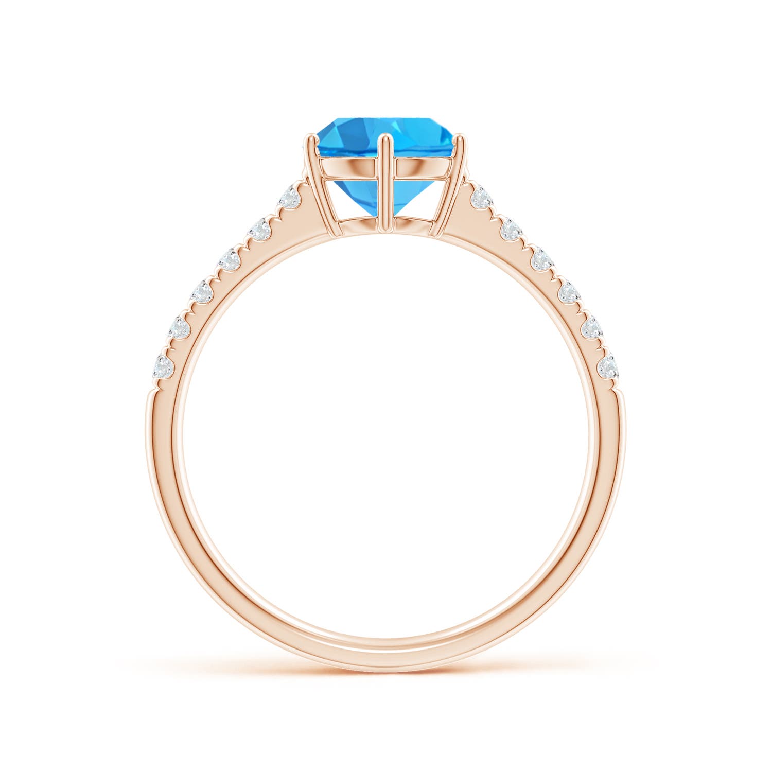 AAA - Swiss Blue Topaz / 1.8 CT / 14 KT Rose Gold