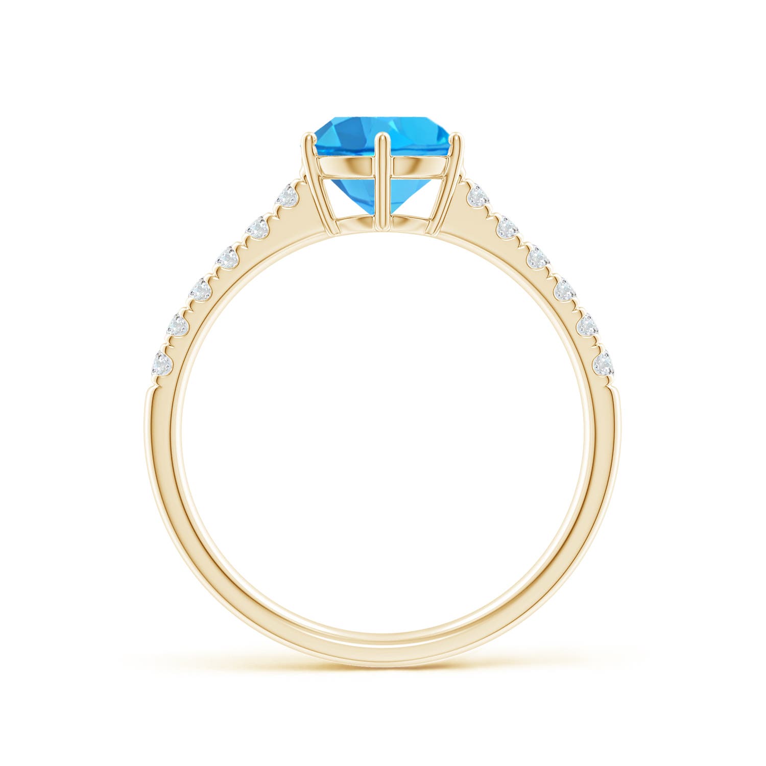 AAA - Swiss Blue Topaz / 1.8 CT / 14 KT Yellow Gold