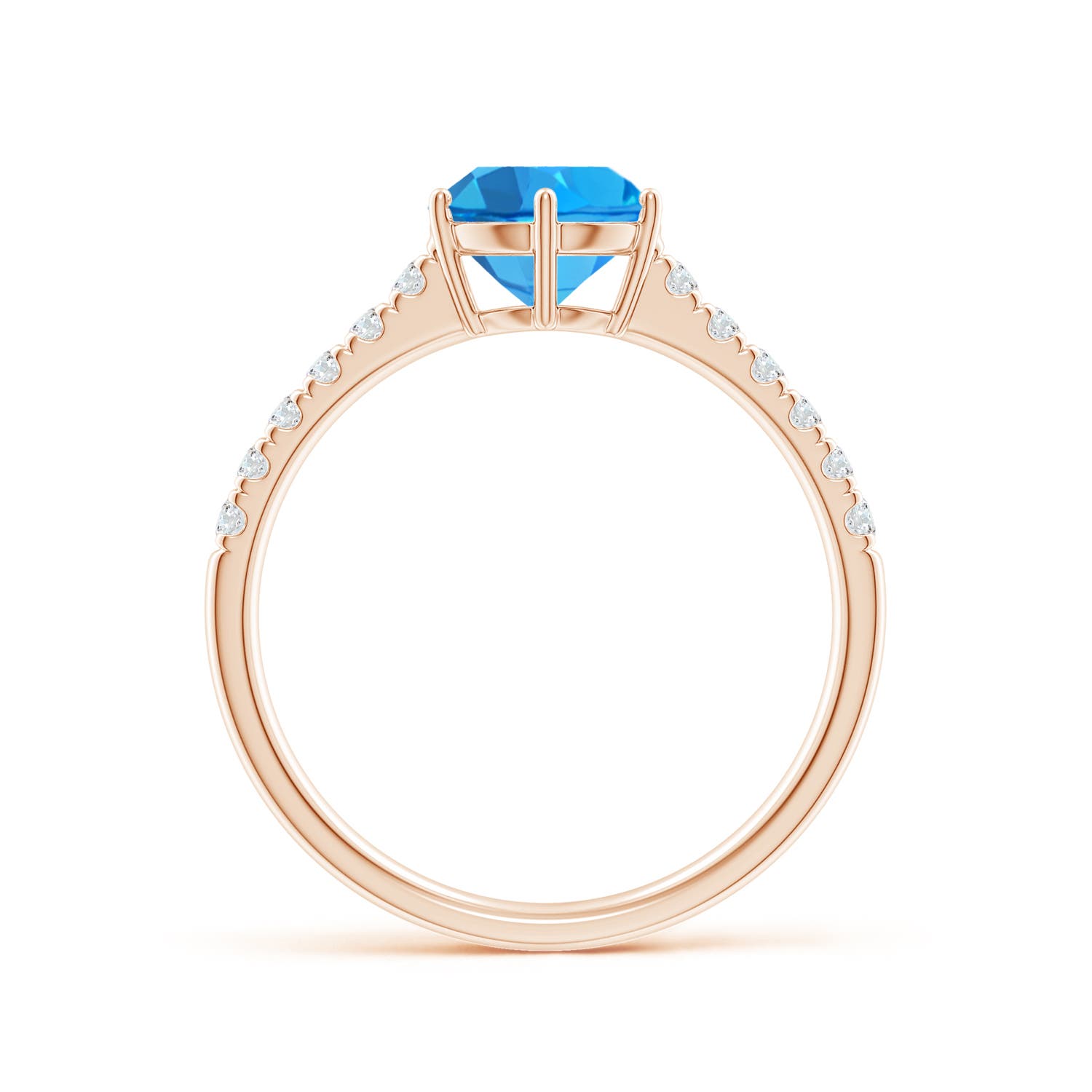 AAAA - Swiss Blue Topaz / 1.8 CT / 14 KT Rose Gold