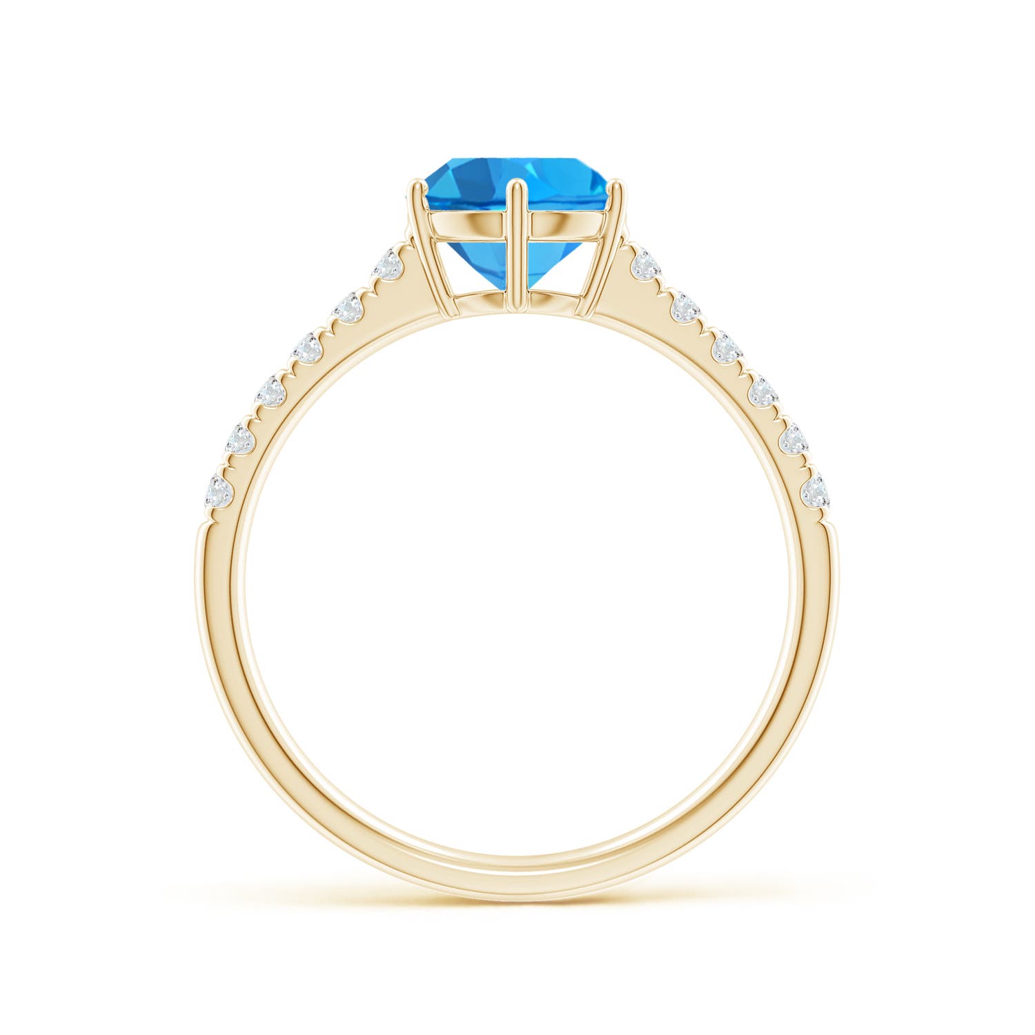 AAAA - Swiss Blue Topaz / 1.8 CT / 14 KT Yellow Gold