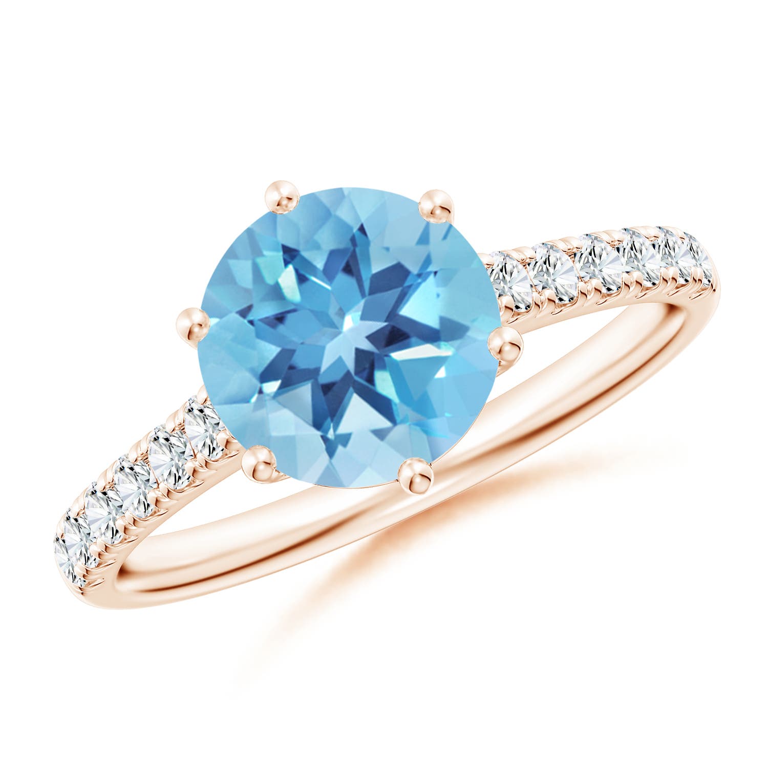 A - Swiss Blue Topaz / 2.65 CT / 14 KT Rose Gold