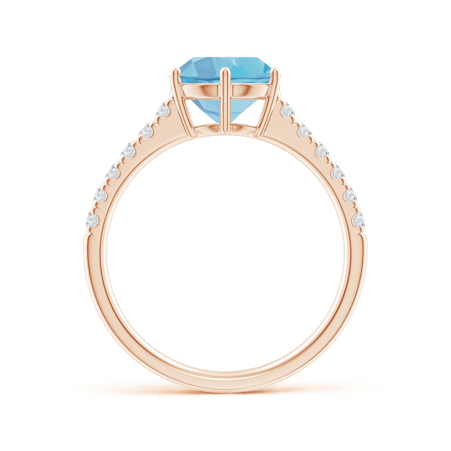 A - Swiss Blue Topaz / 2.65 CT / 14 KT Rose Gold