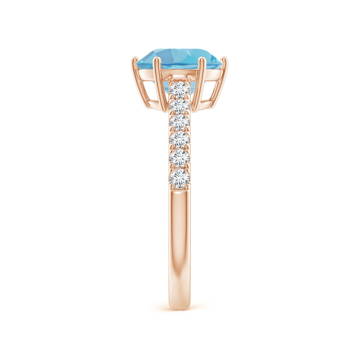 A - Swiss Blue Topaz / 2.65 CT / 14 KT Rose Gold