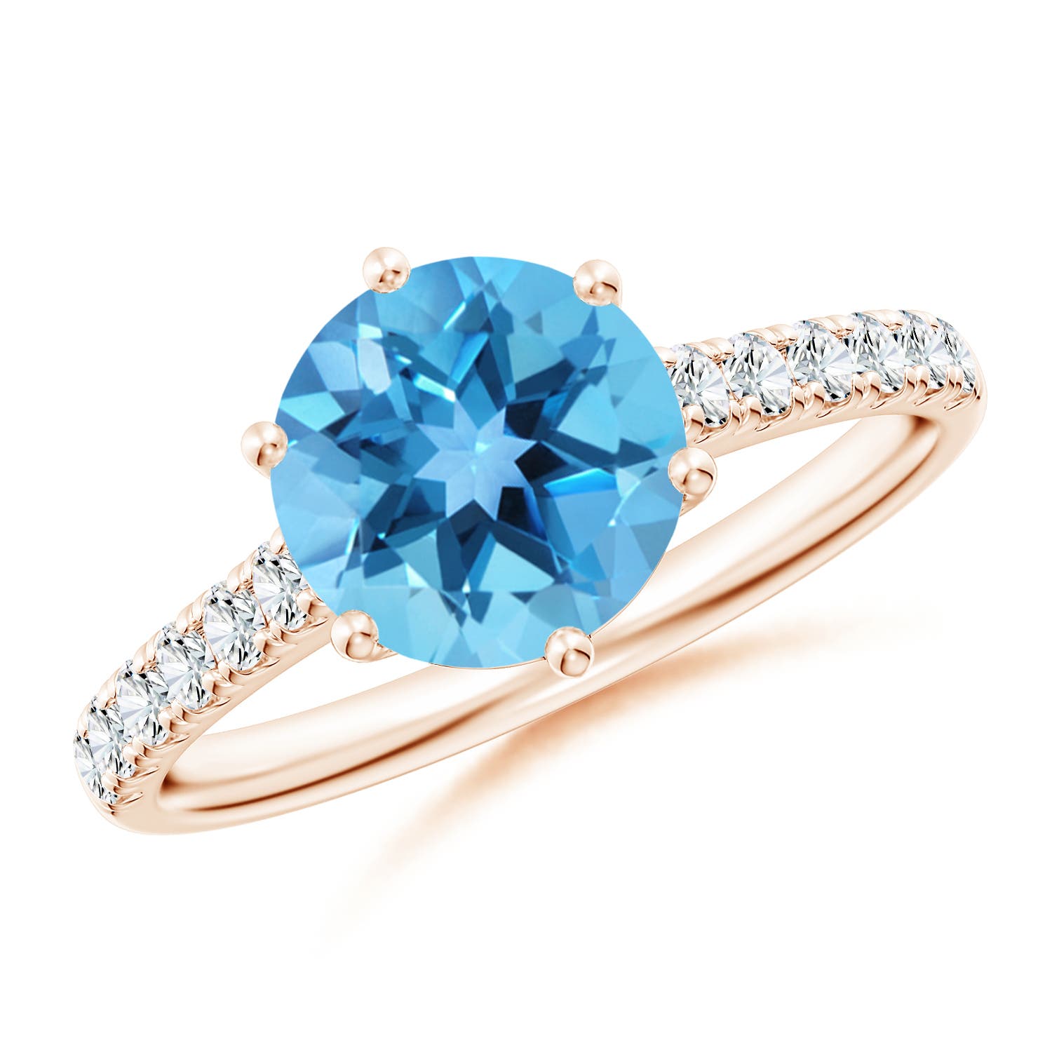 AA - Swiss Blue Topaz / 2.65 CT / 14 KT Rose Gold