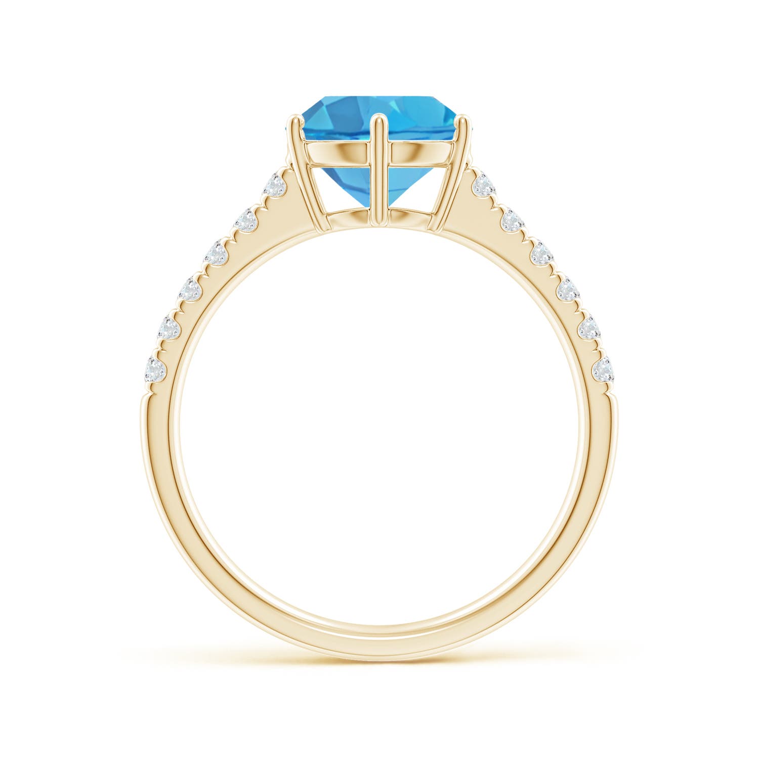 AA - Swiss Blue Topaz / 2.65 CT / 14 KT Yellow Gold