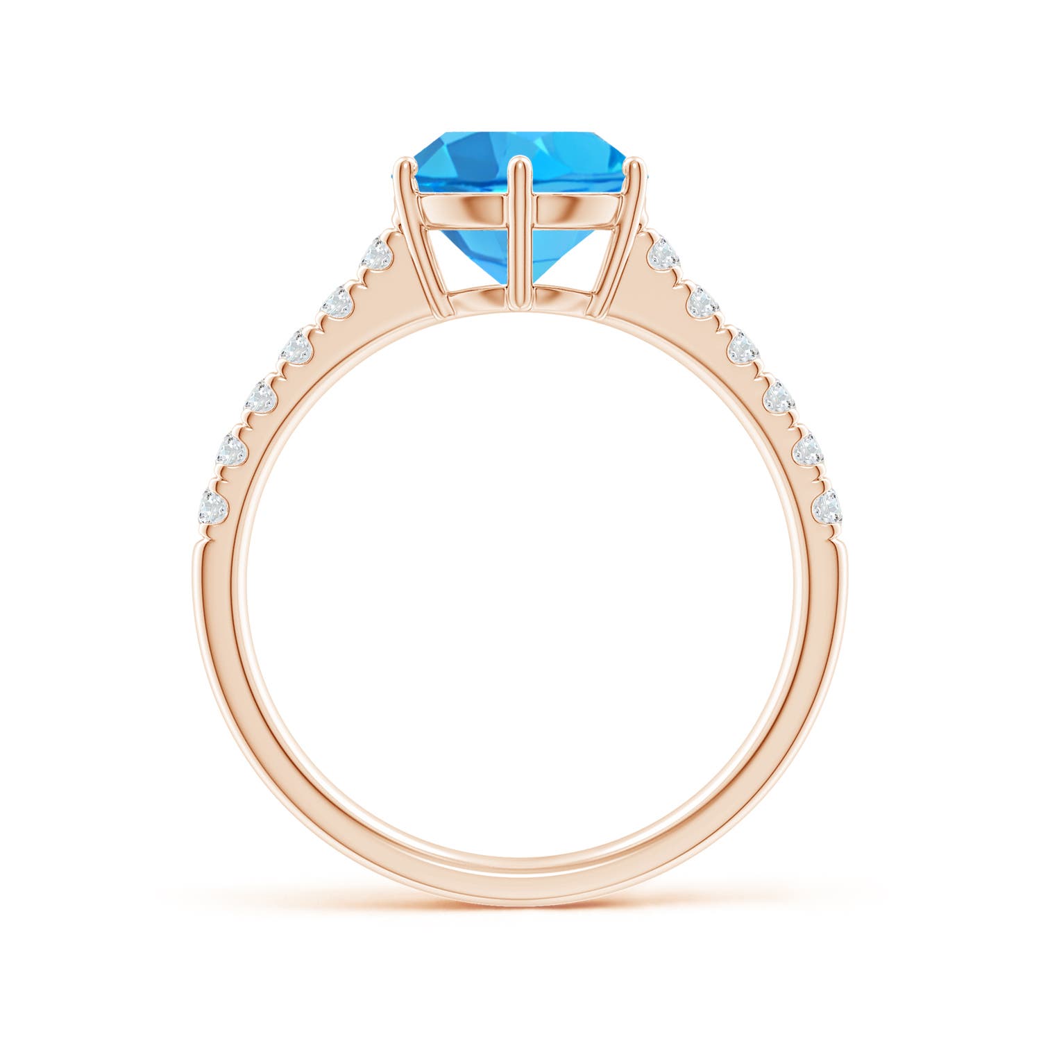 AAA - Swiss Blue Topaz / 2.65 CT / 14 KT Rose Gold