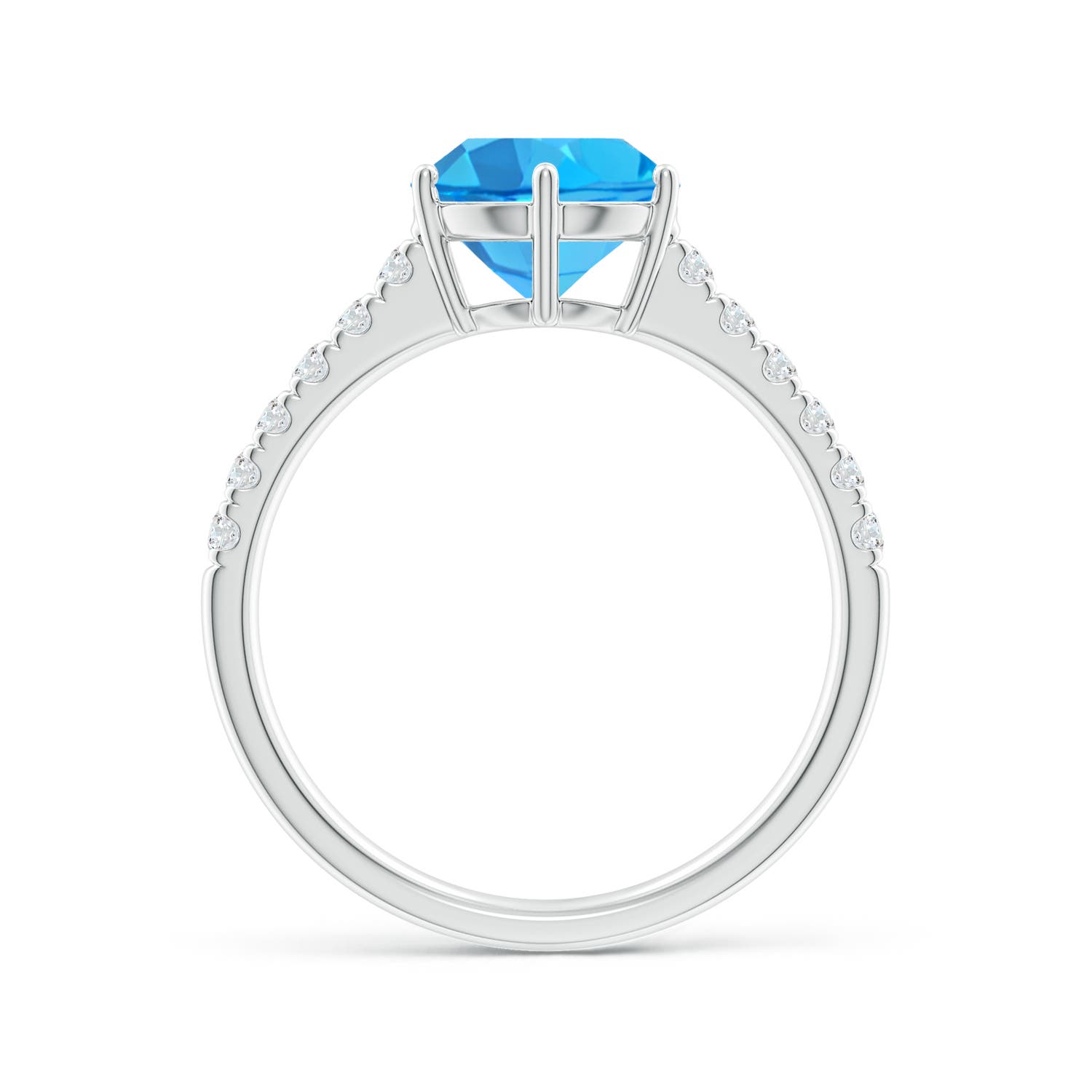 AAA - Swiss Blue Topaz / 2.65 CT / 14 KT White Gold