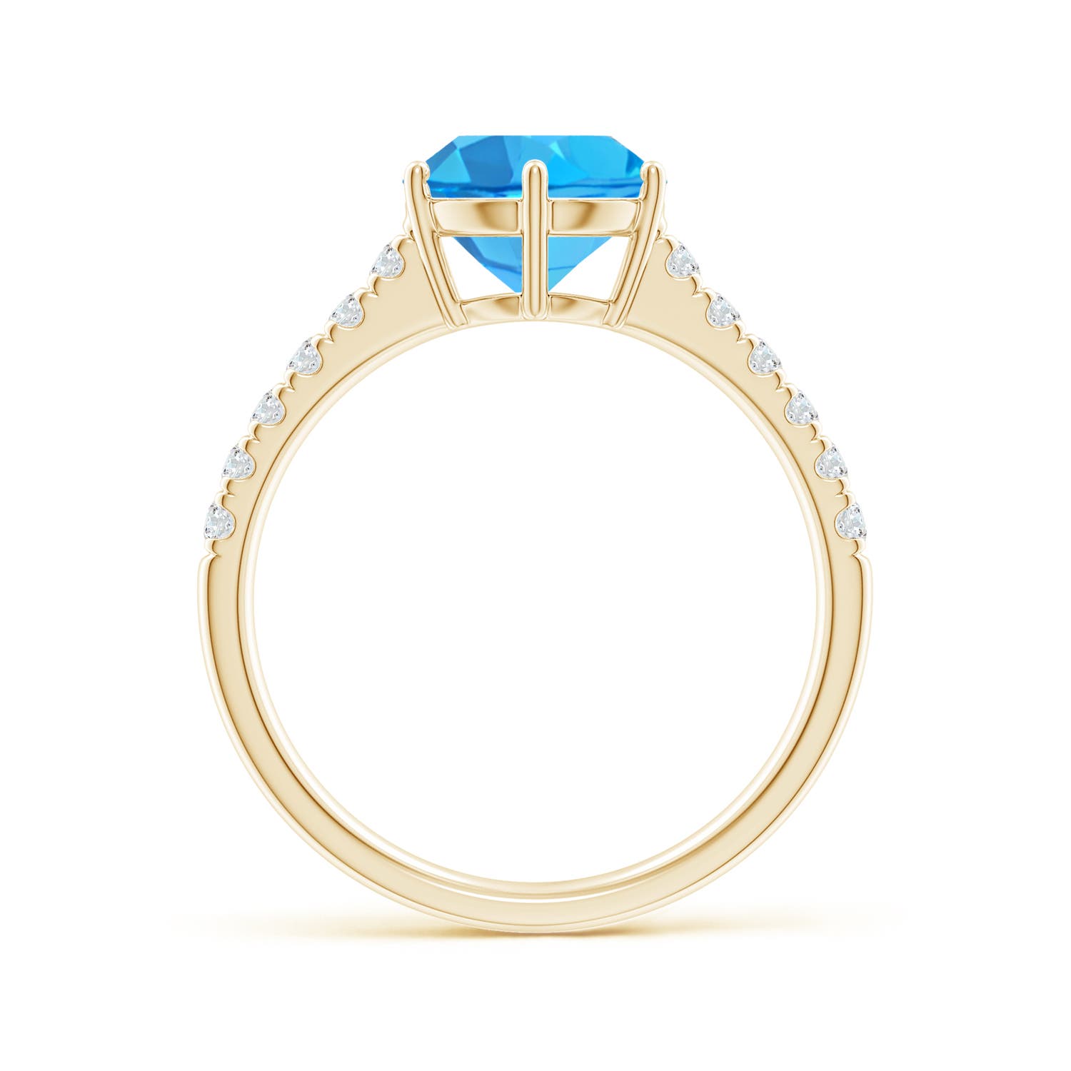 AAA - Swiss Blue Topaz / 2.65 CT / 14 KT Yellow Gold