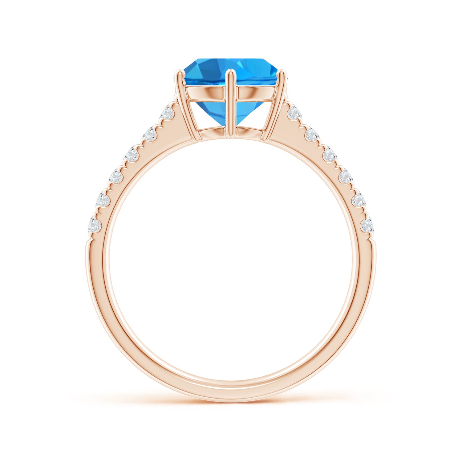 AAAA - Swiss Blue Topaz / 2.65 CT / 14 KT Rose Gold