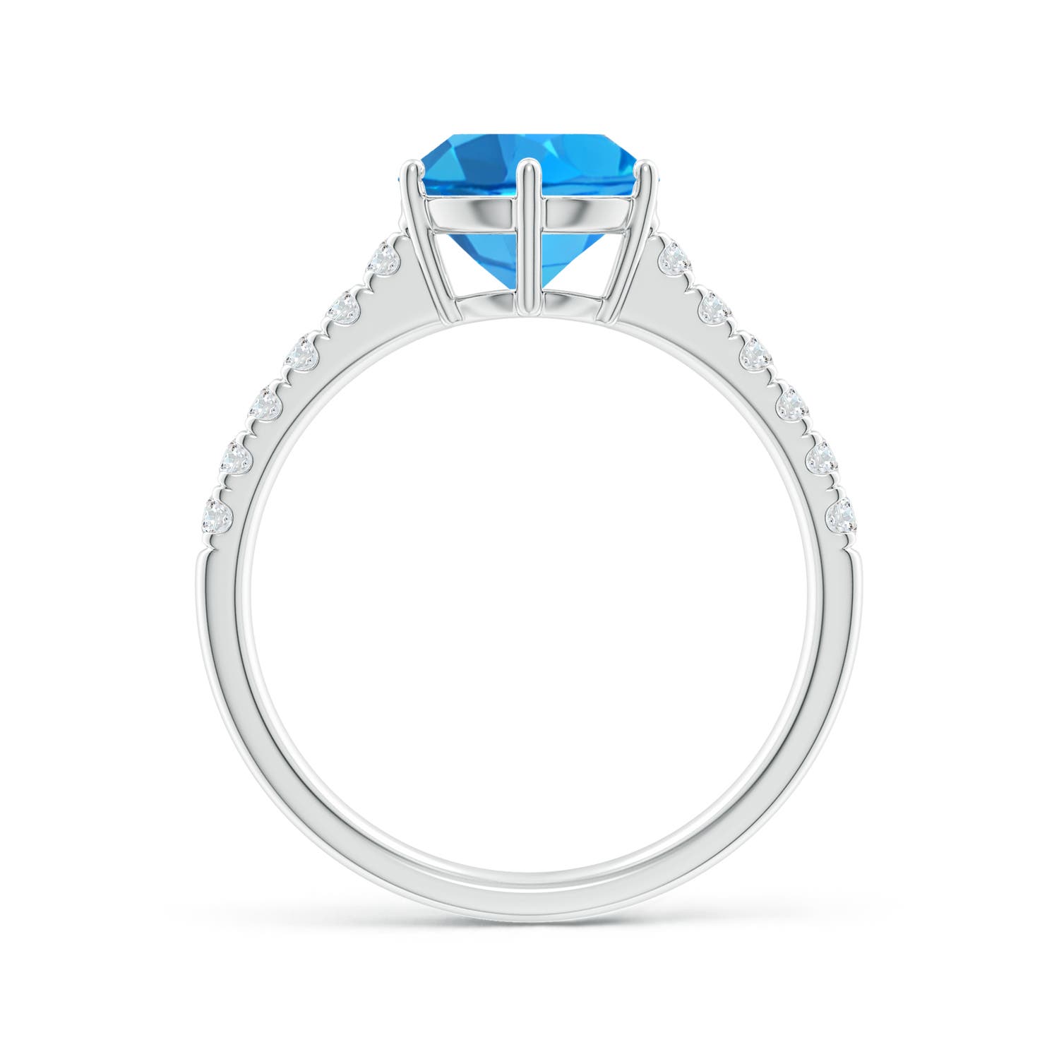 AAAA - Swiss Blue Topaz / 2.65 CT / 14 KT White Gold